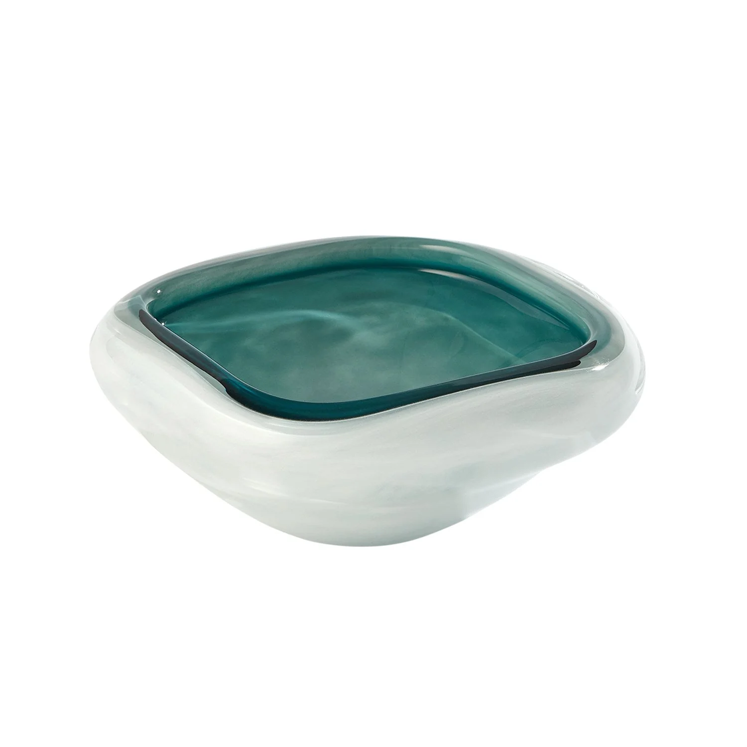 Global Views Square Cased Glass Bowl - Azure - Image 10