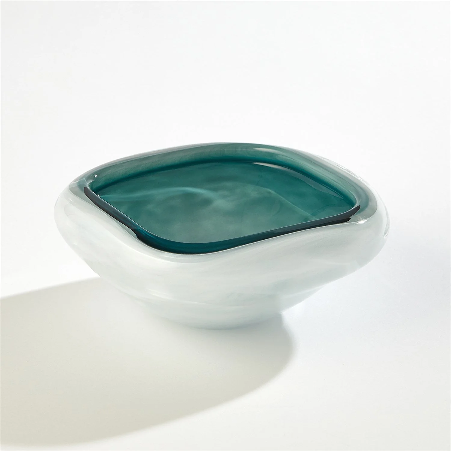 Global Views Square Cased Glass Bowl - Azure - Image 11