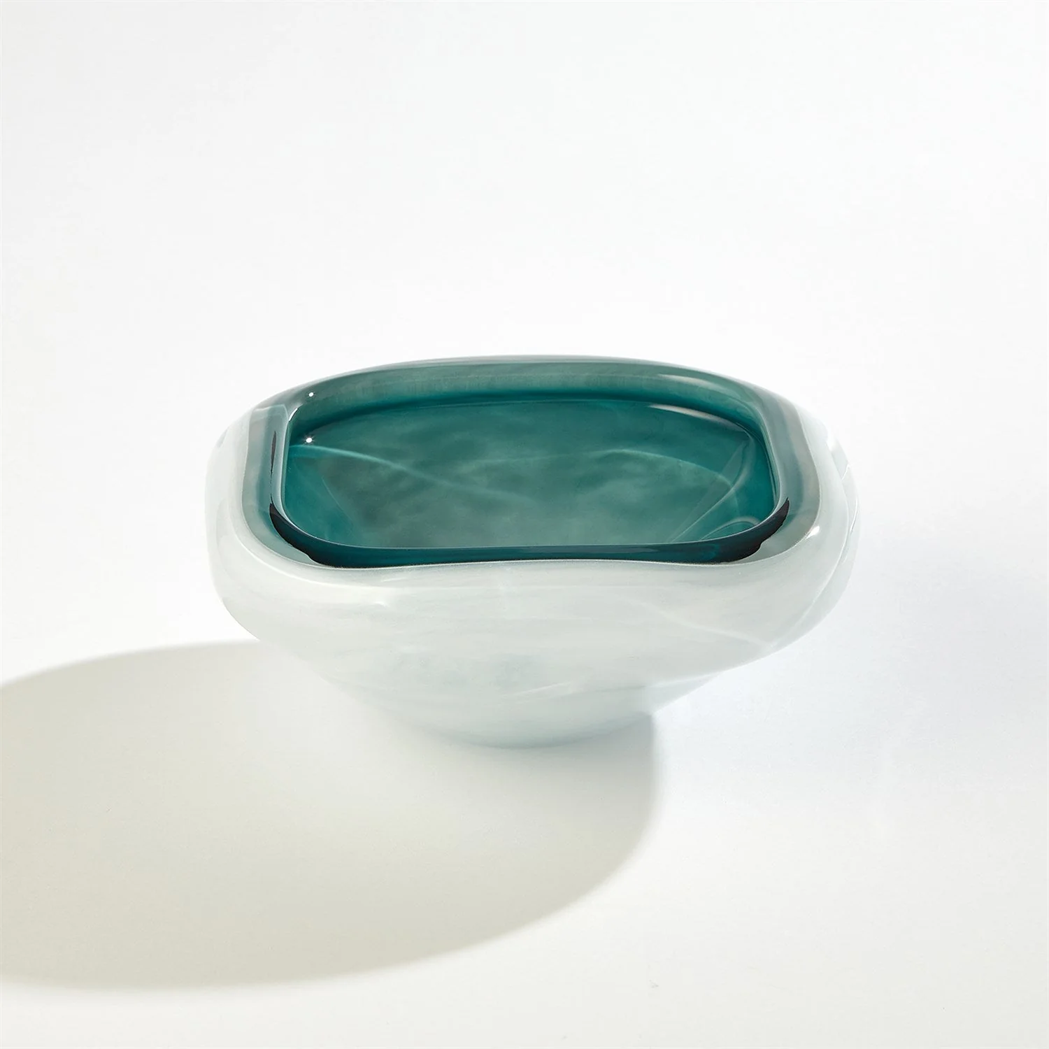 Global Views Square Cased Glass Bowl - Azure - Image 12