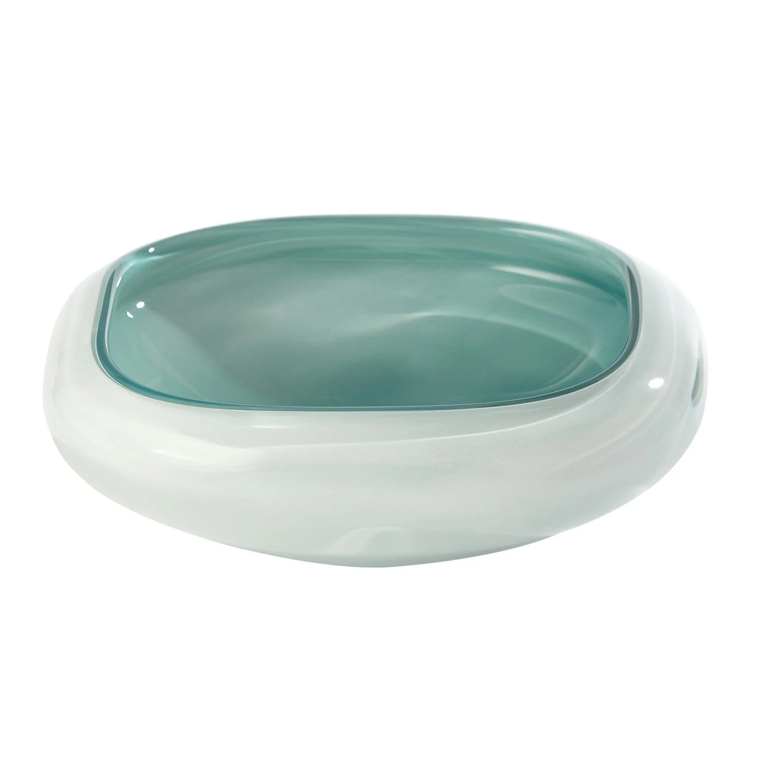 Global Views Square Cased Glass Bowl - Azure - Image 6