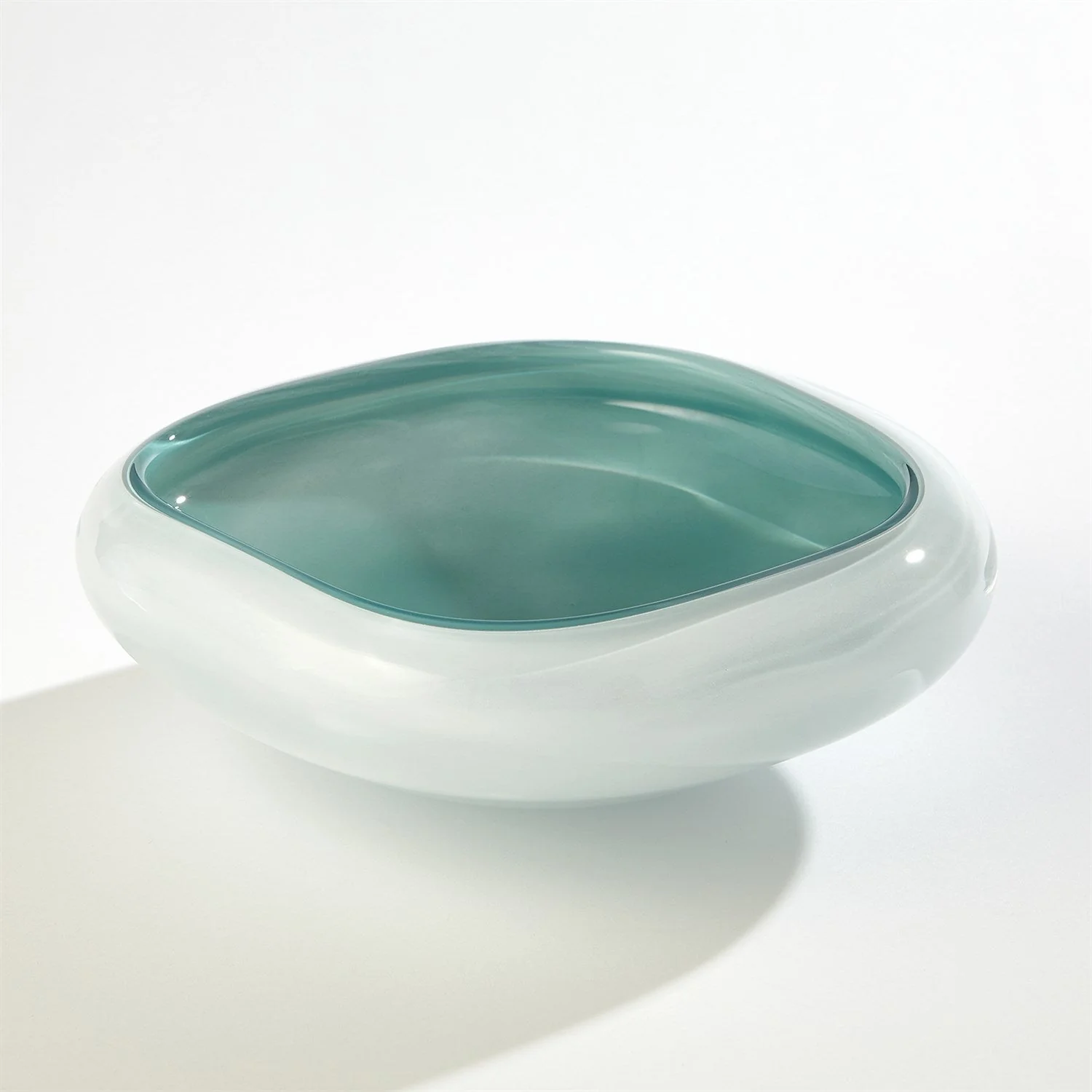 Global Views Square Cased Glass Bowl - Azure - Image 8
