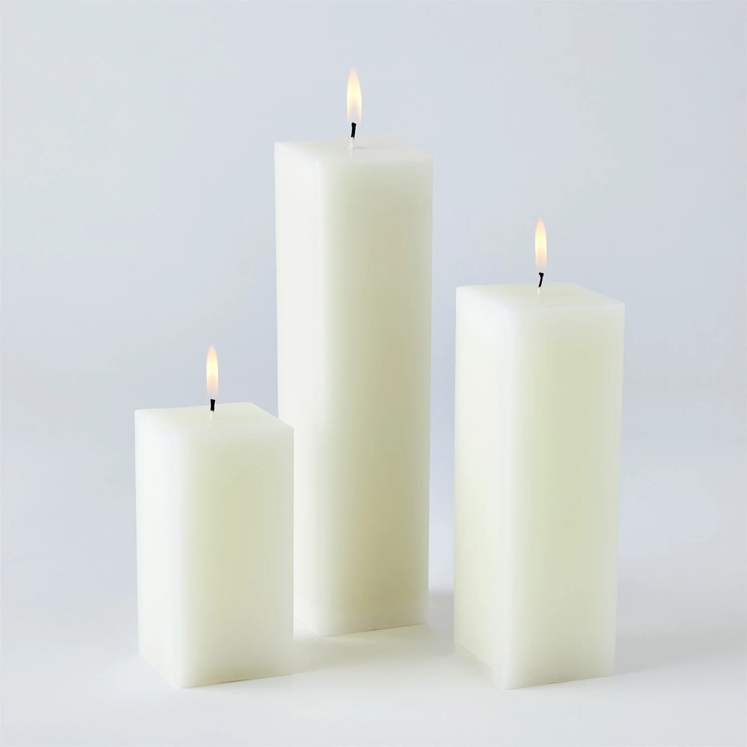 Global Views Square Pillar Candle - Unscented - Image 2