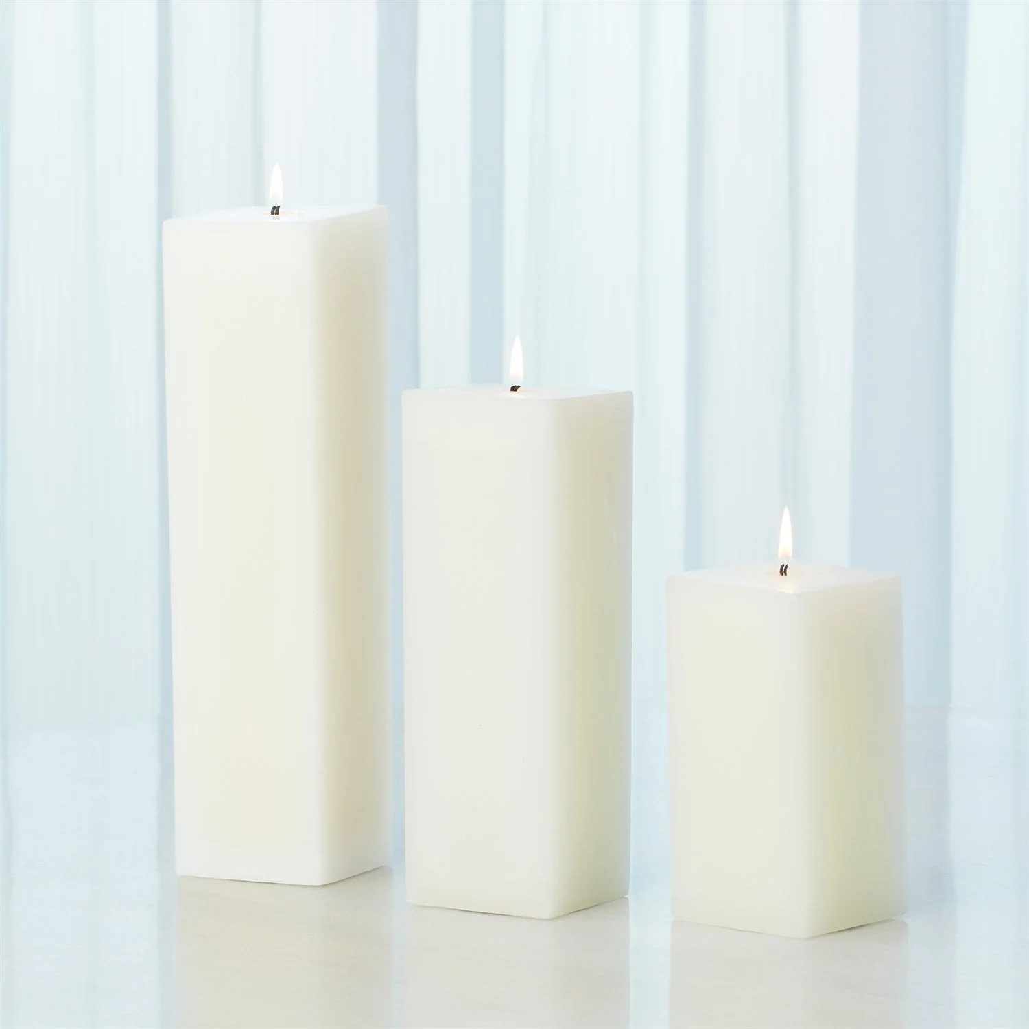 Global Views Square Pillar Candle - Unscented - Image 4