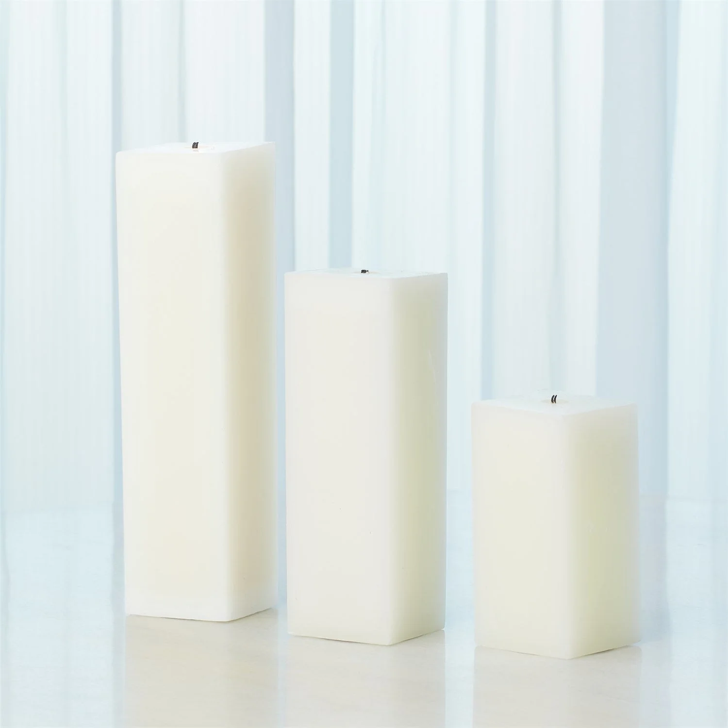 Global Views Square Pillar Candle - Unscented - Image 5