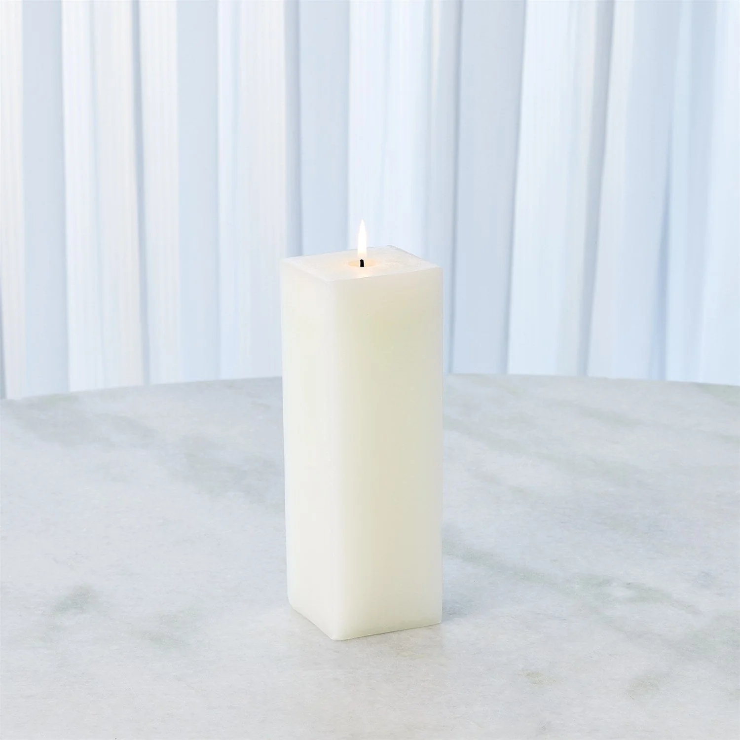 Global Views Square Pillar Candle - Unscented - Image 7