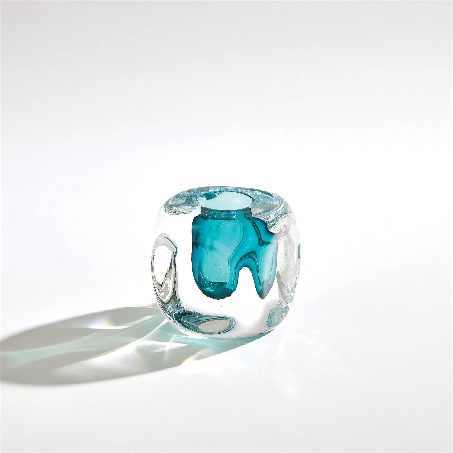 Global Views Square Vase - Azure - Image 4