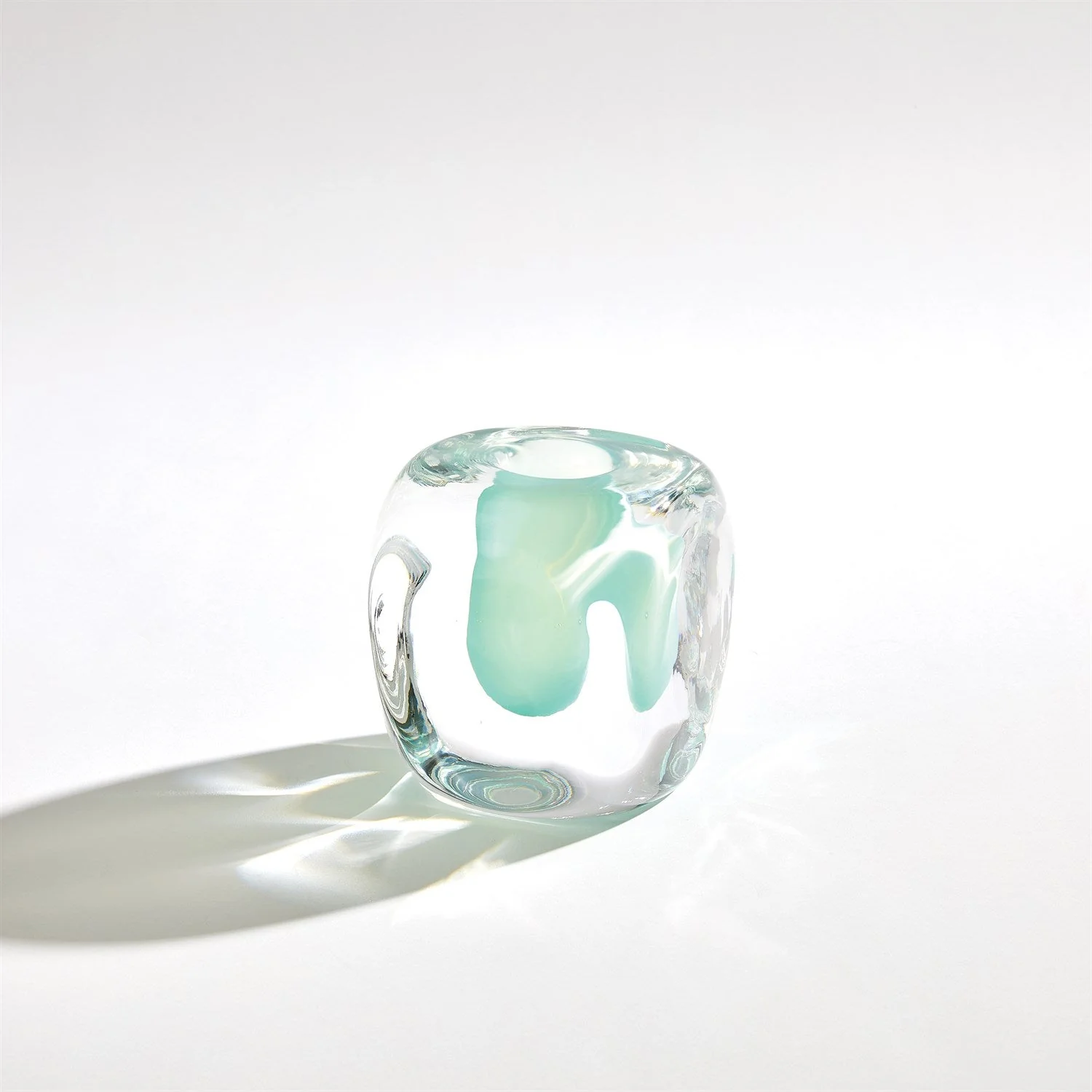 Global Views Square Vase - Wintergreen - Image 4