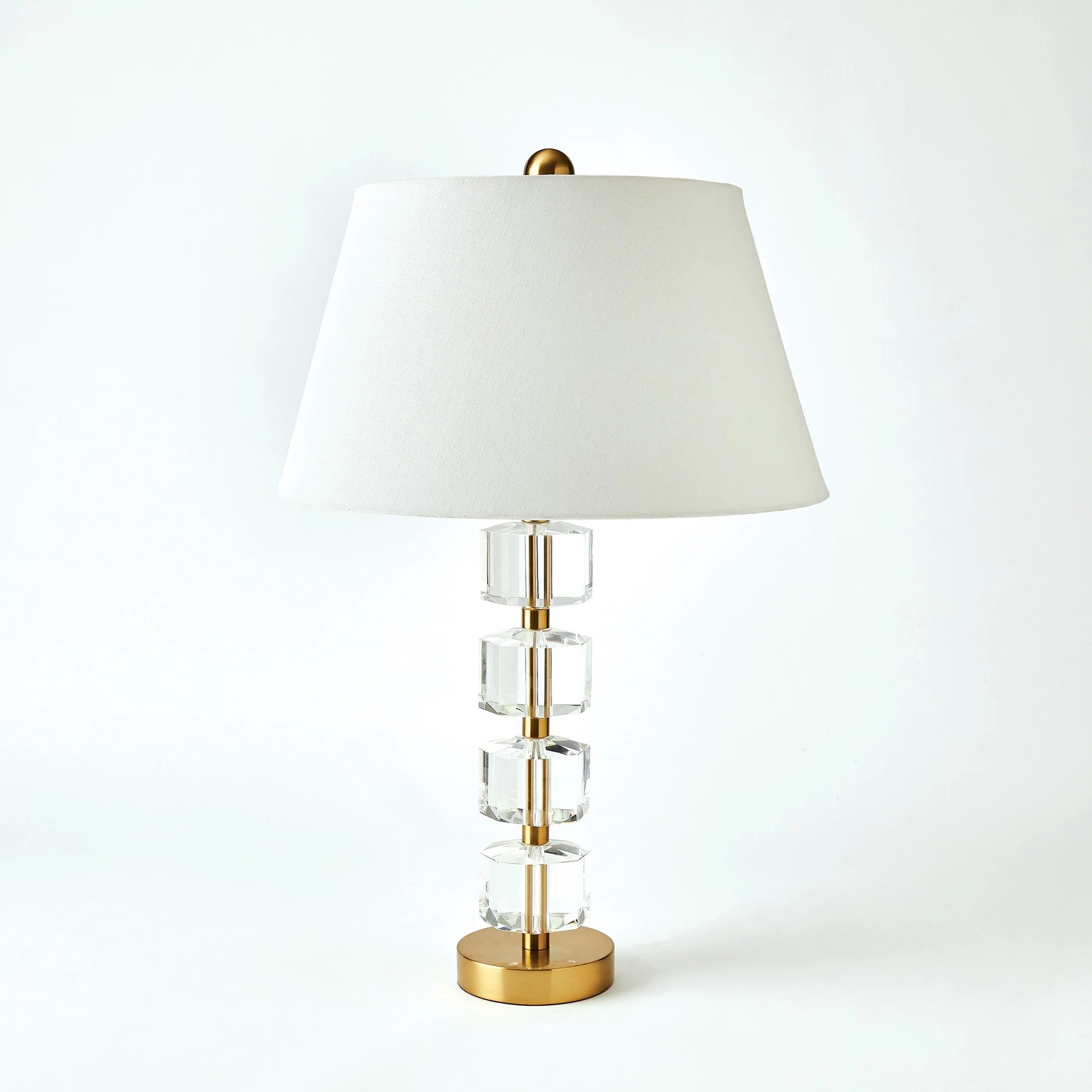 Global Views Stacked Faceted Crystal Lamp - Image 3