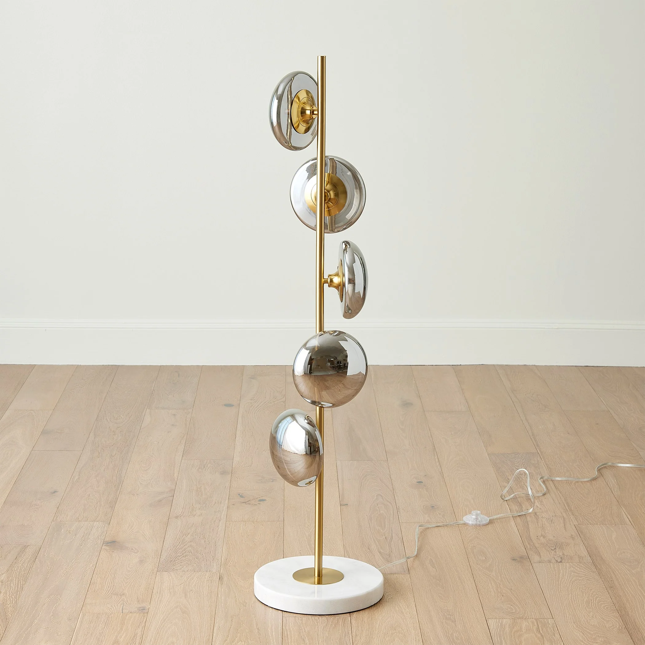 Global Views Stellar Floor Lamp-Smoke/Brass - Image 10