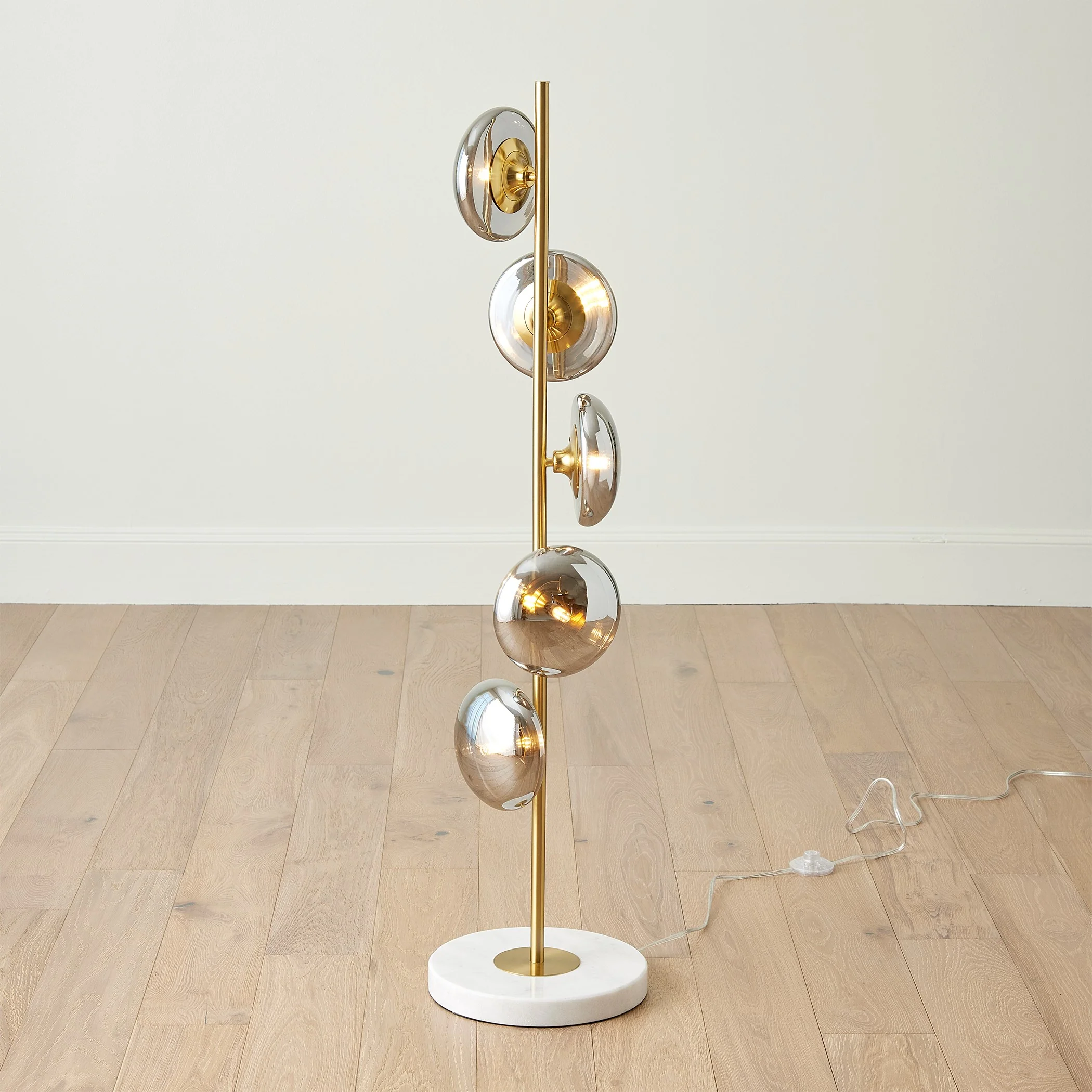 Global Views Stellar Floor Lamp-Smoke/Brass - Image 11