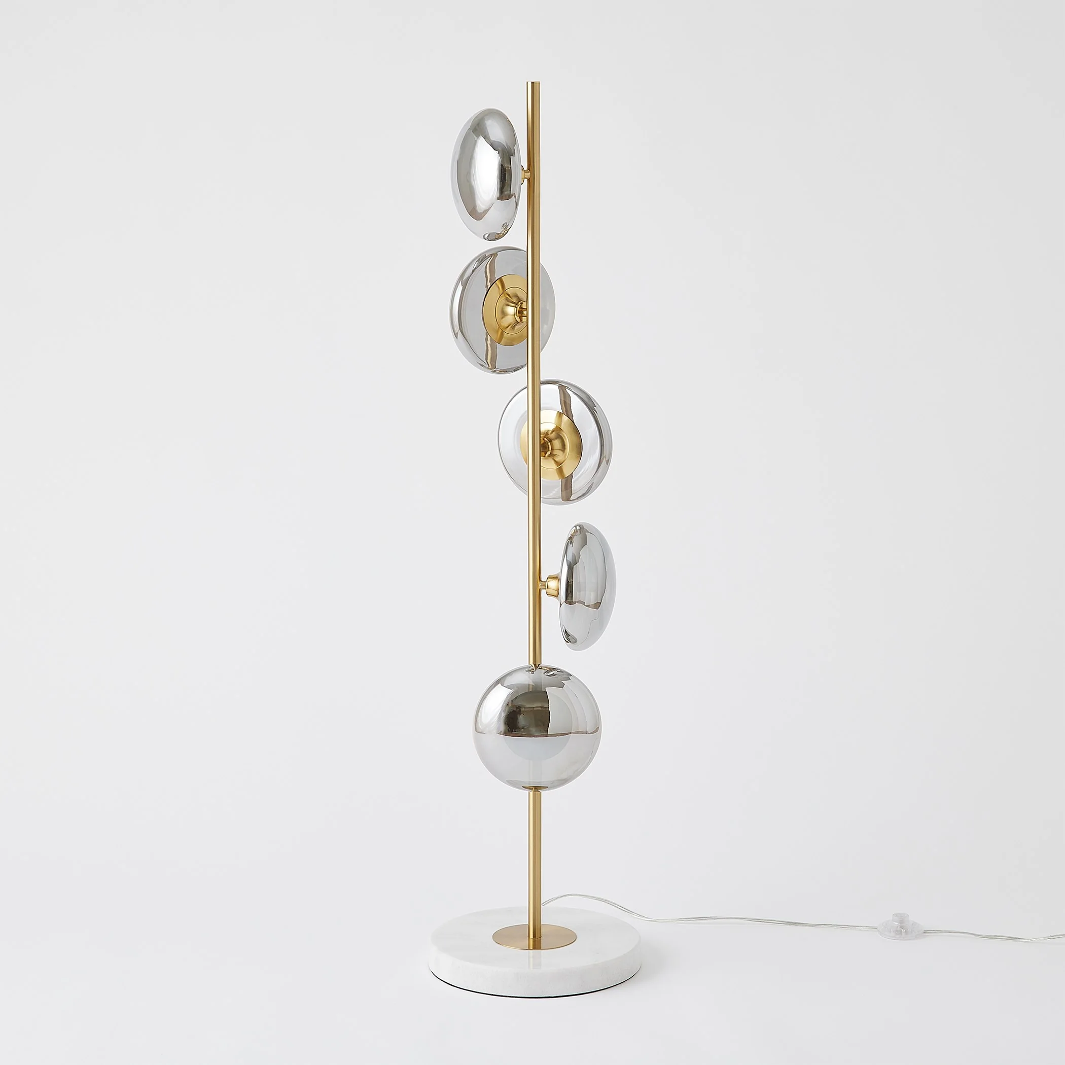 Global Views Stellar Floor Lamp-Smoke/Brass - Image 12
