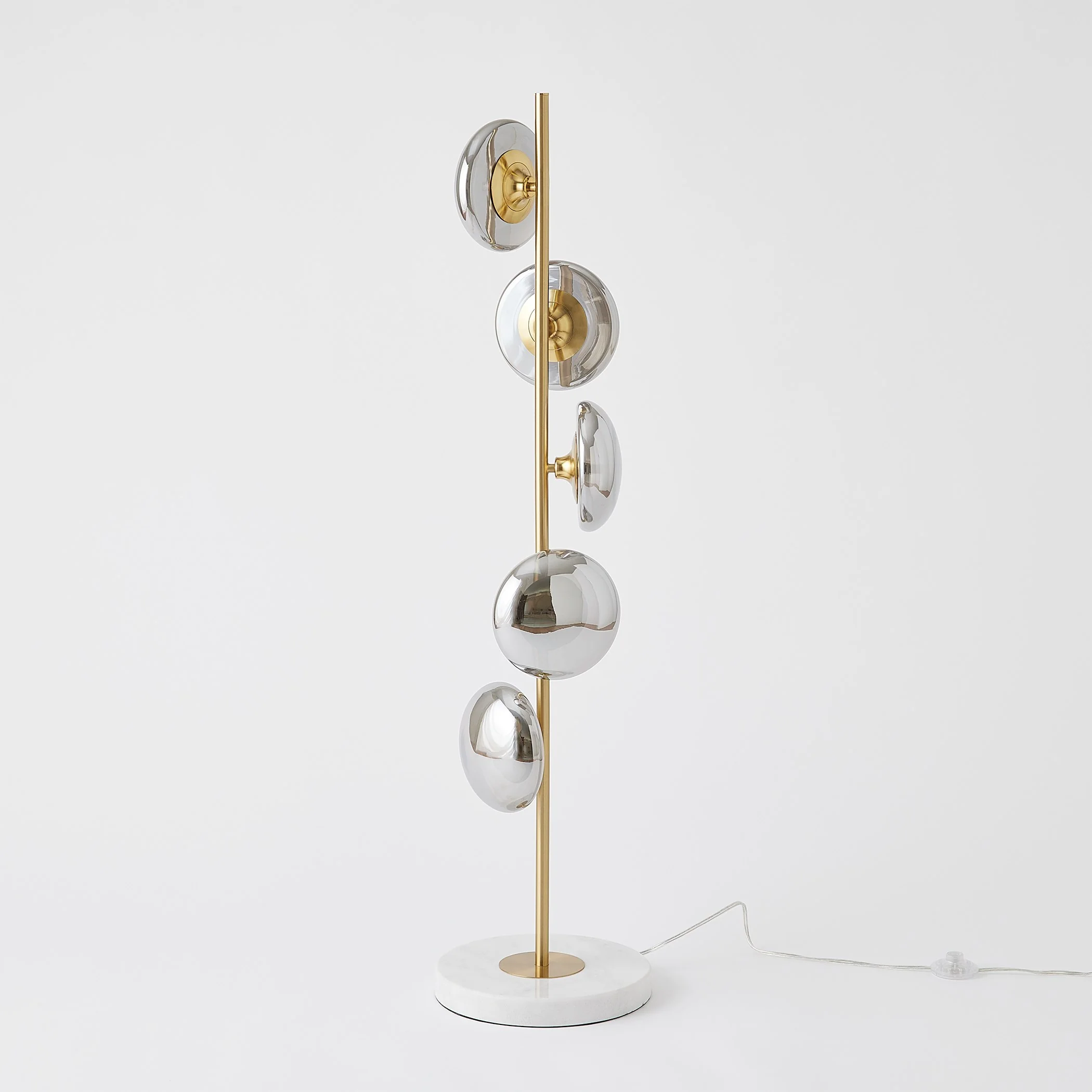 Global Views Stellar Floor Lamp-Smoke/Brass - Image 13