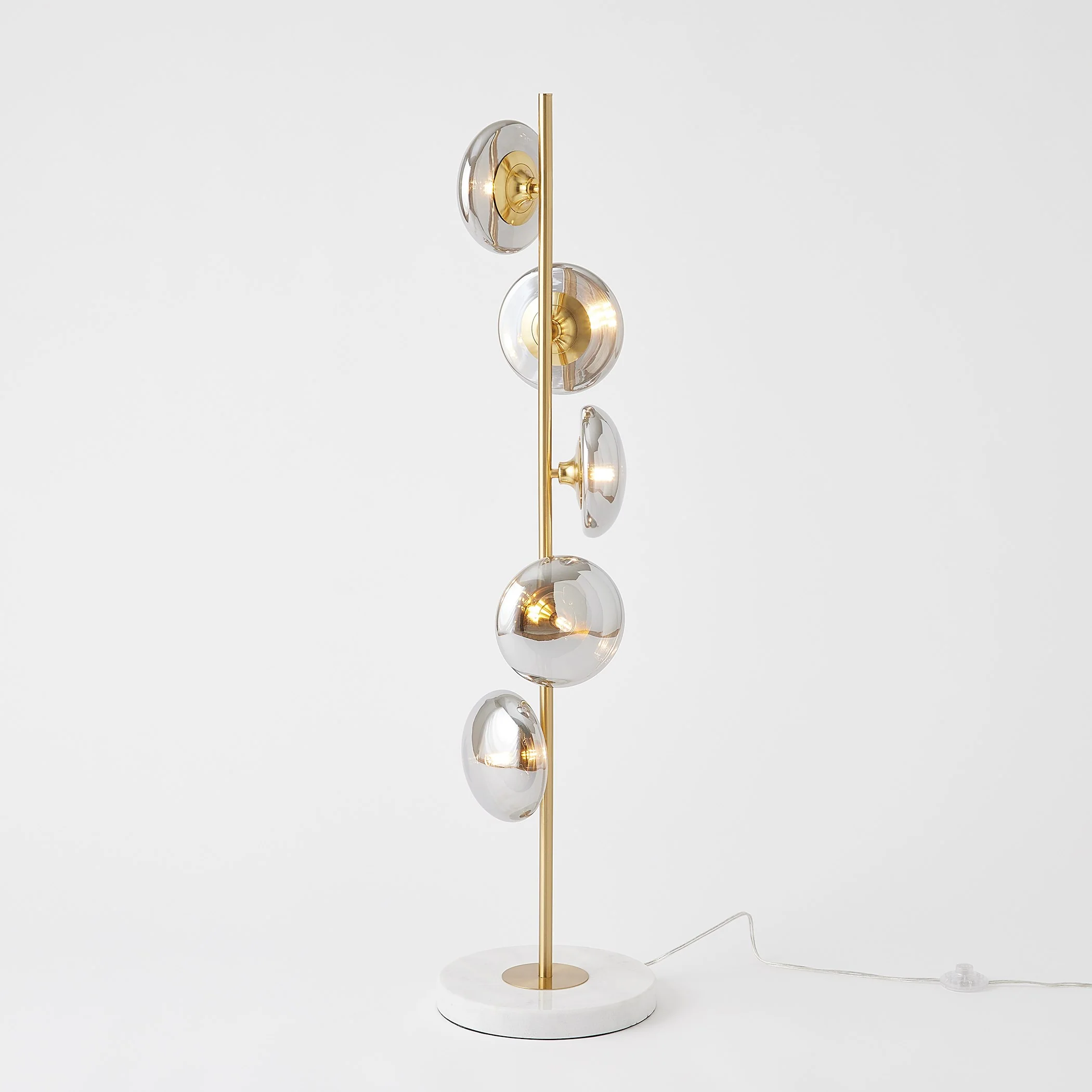 Global Views Stellar Floor Lamp-Smoke/Brass - Image 14