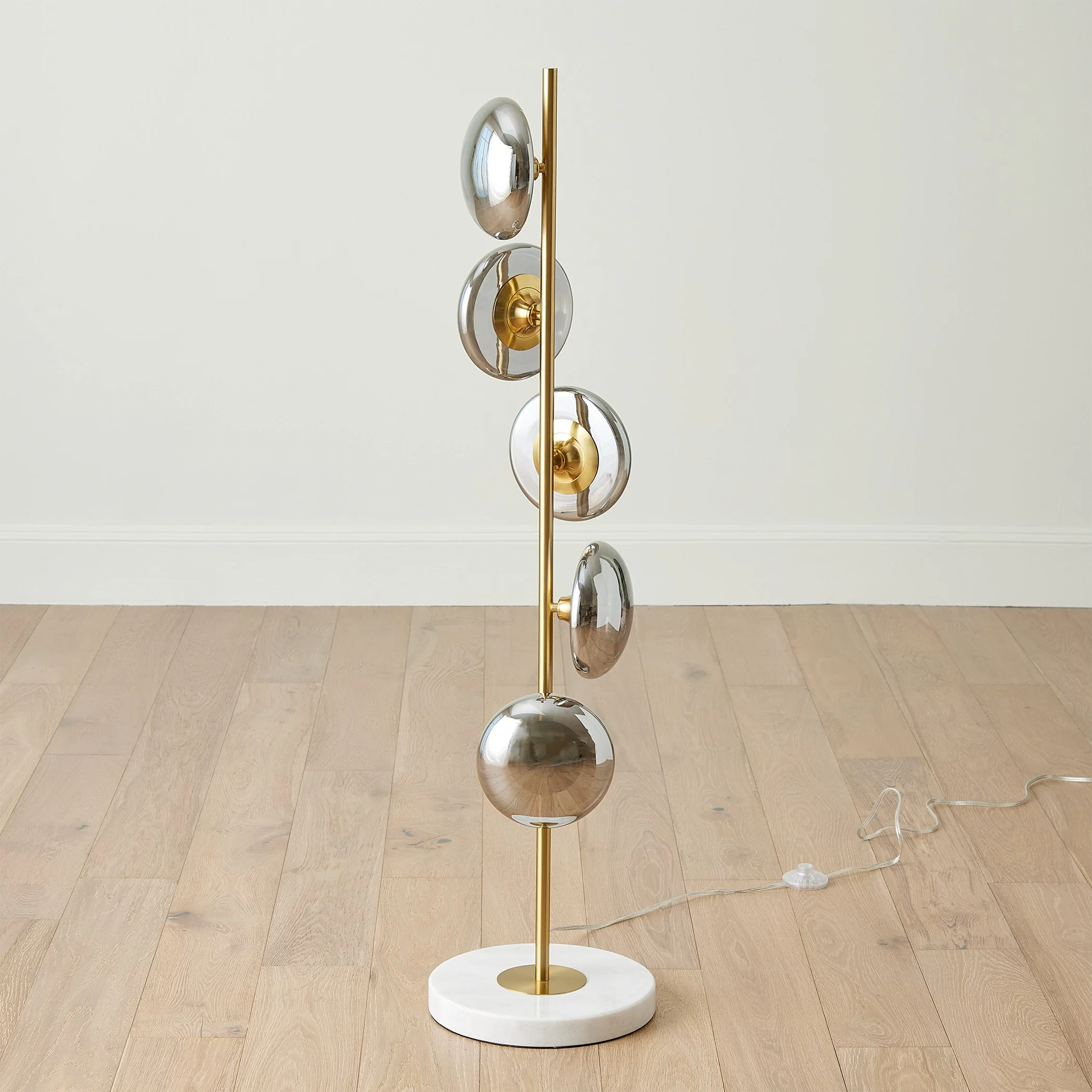 Global Views Stellar Floor Lamp-Smoke/Brass - Image 9