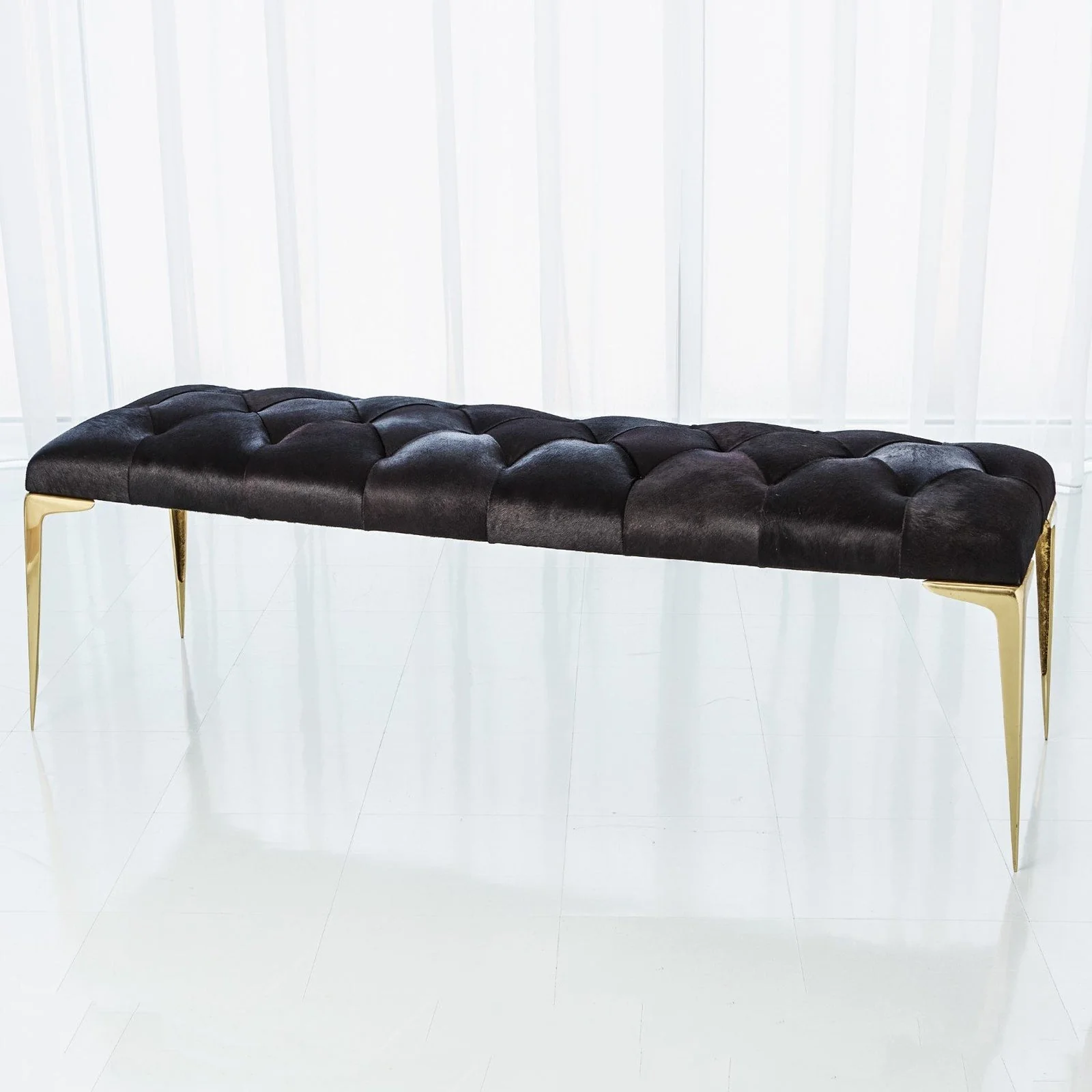 Global Views Stiletto Bench Hair-on-Hide - Image 3