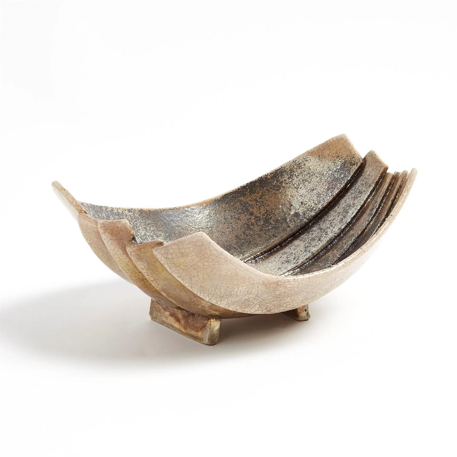 Global Views Strata Bowl-Raku - Image 2