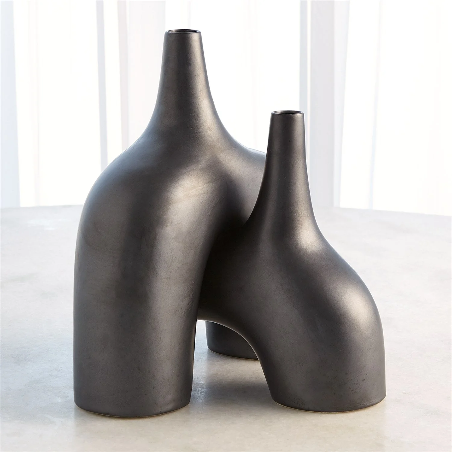 Global Views Stretch Vase - Black - Image 5