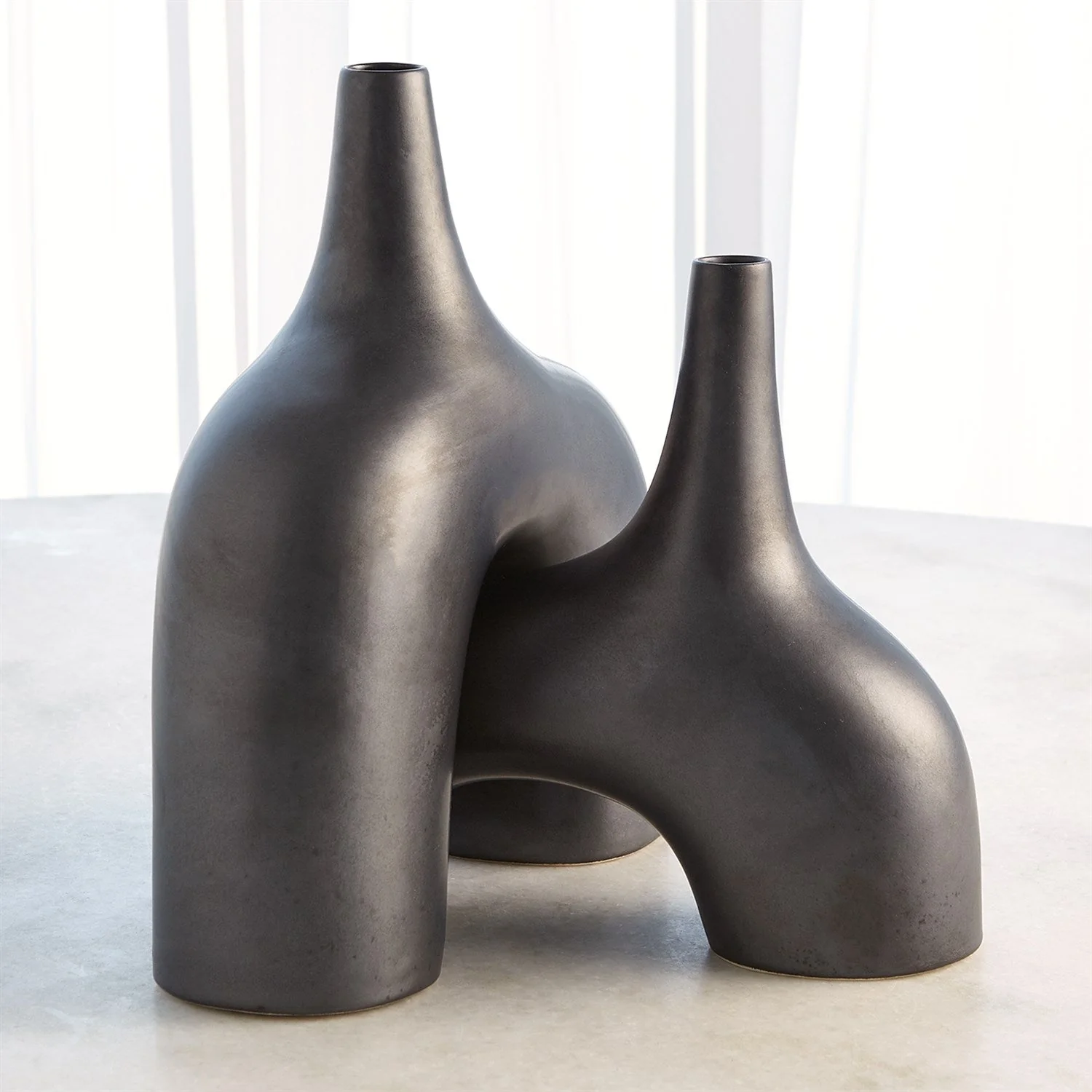 Global Views Stretch Vase - Black - Image 6