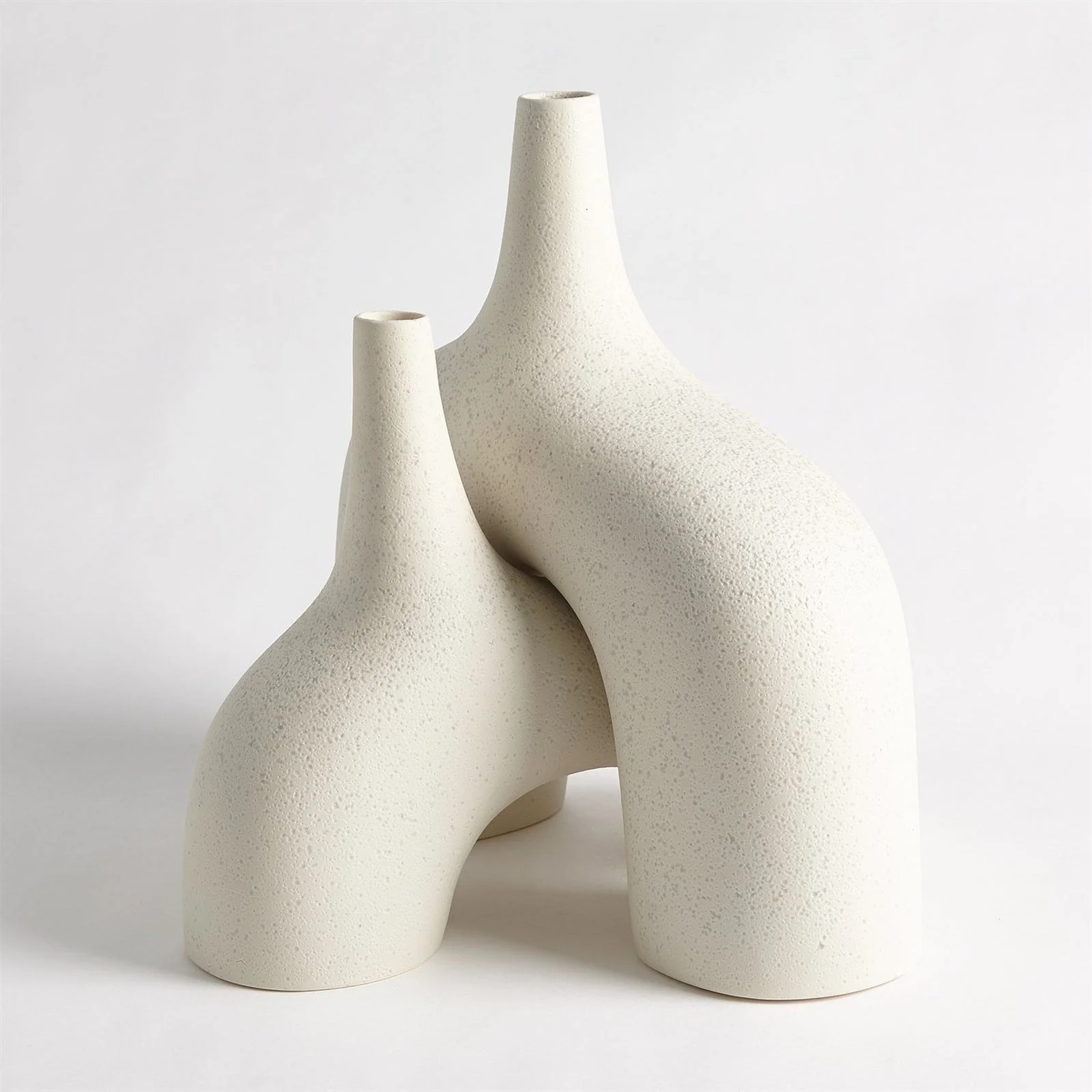 Global Views Stretch Vase-Cream Stone - Image 3