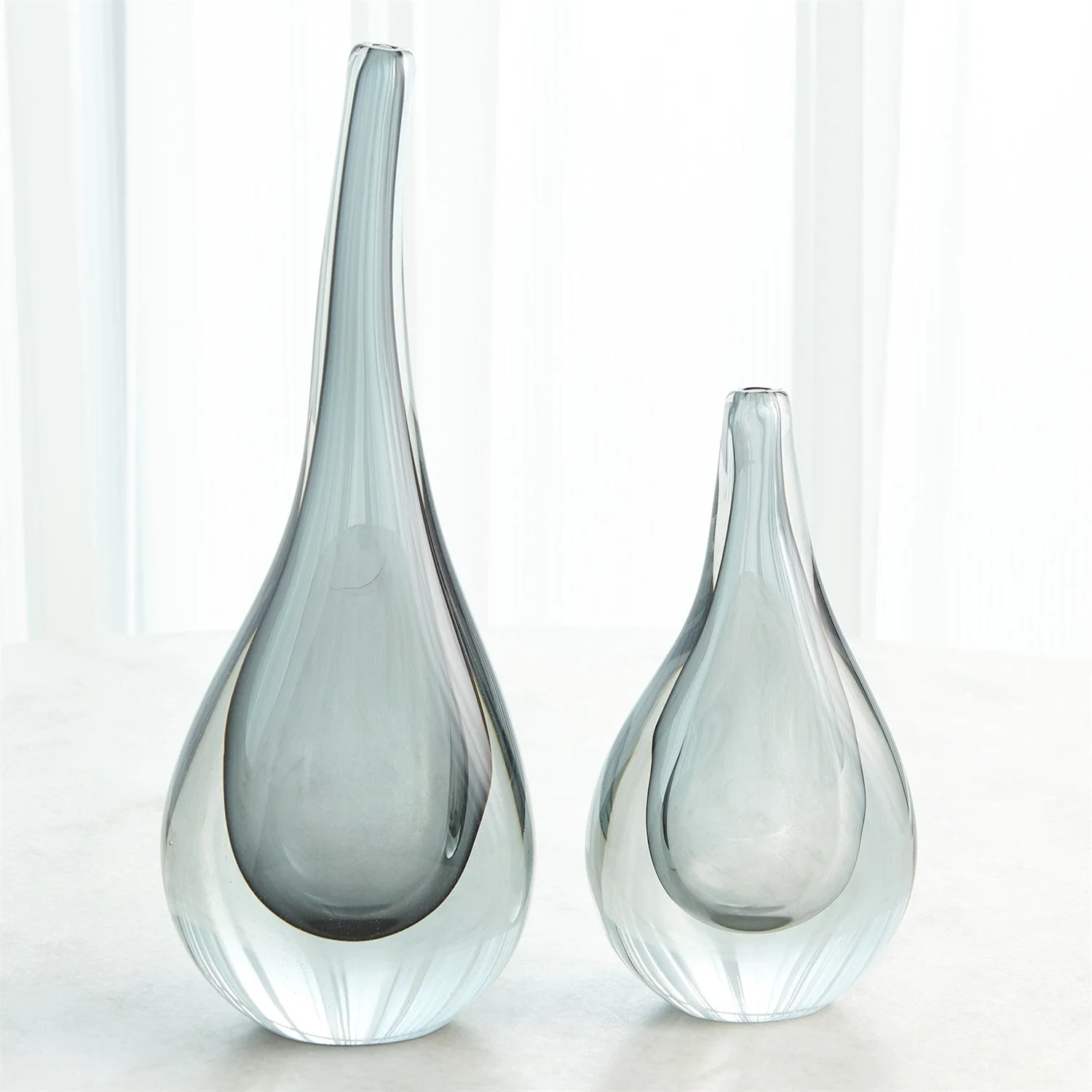 Global Views Stretched Neck Vase - Grey - Image 2