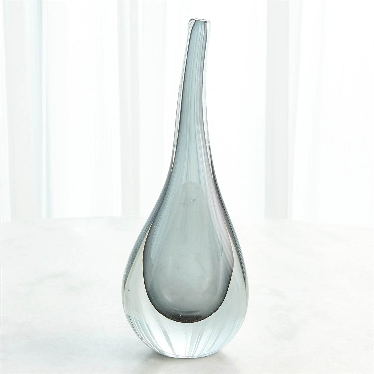 Global Views Stretched Neck Vase - Grey - Image 4