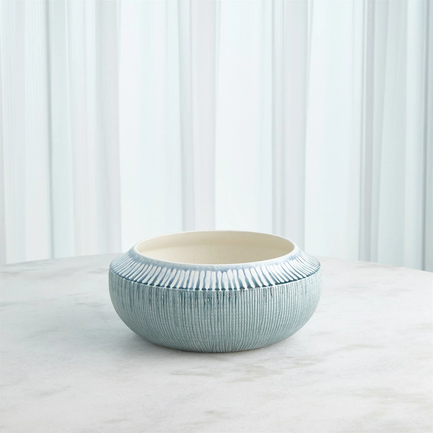Global Views Striped Flair Vase & Bowl - Lambs Ear - Image 4