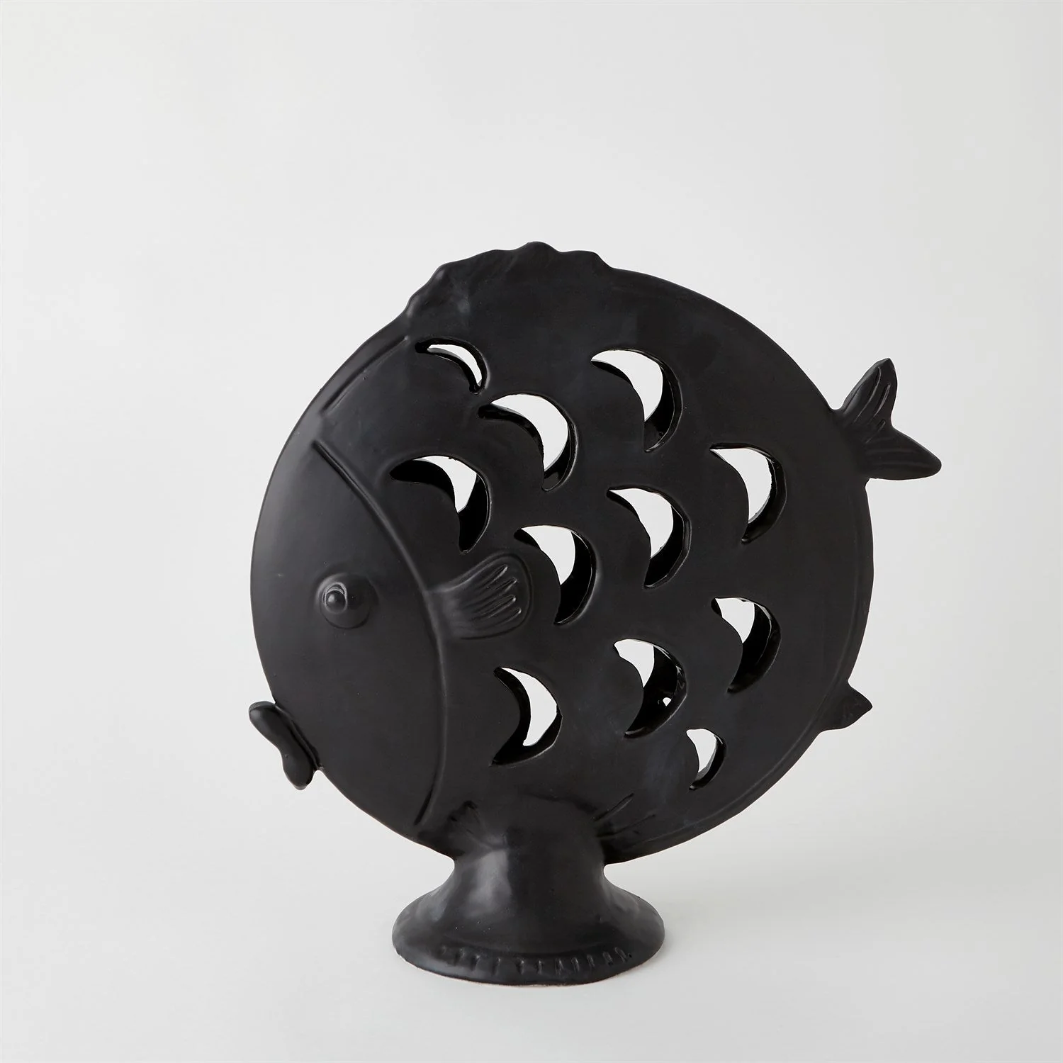 Global Views Matte Black Table Top Fish Clearance - Image 2