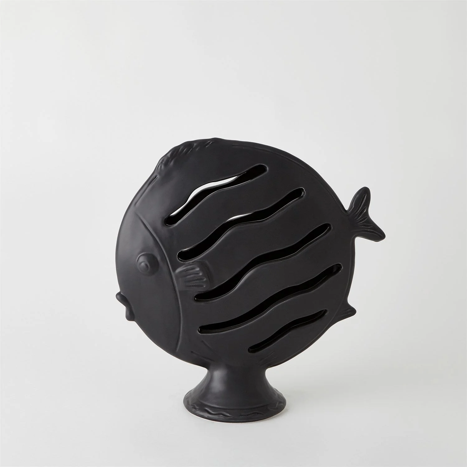 Global Views Matte Black Table Top Fish Clearance - Image 3