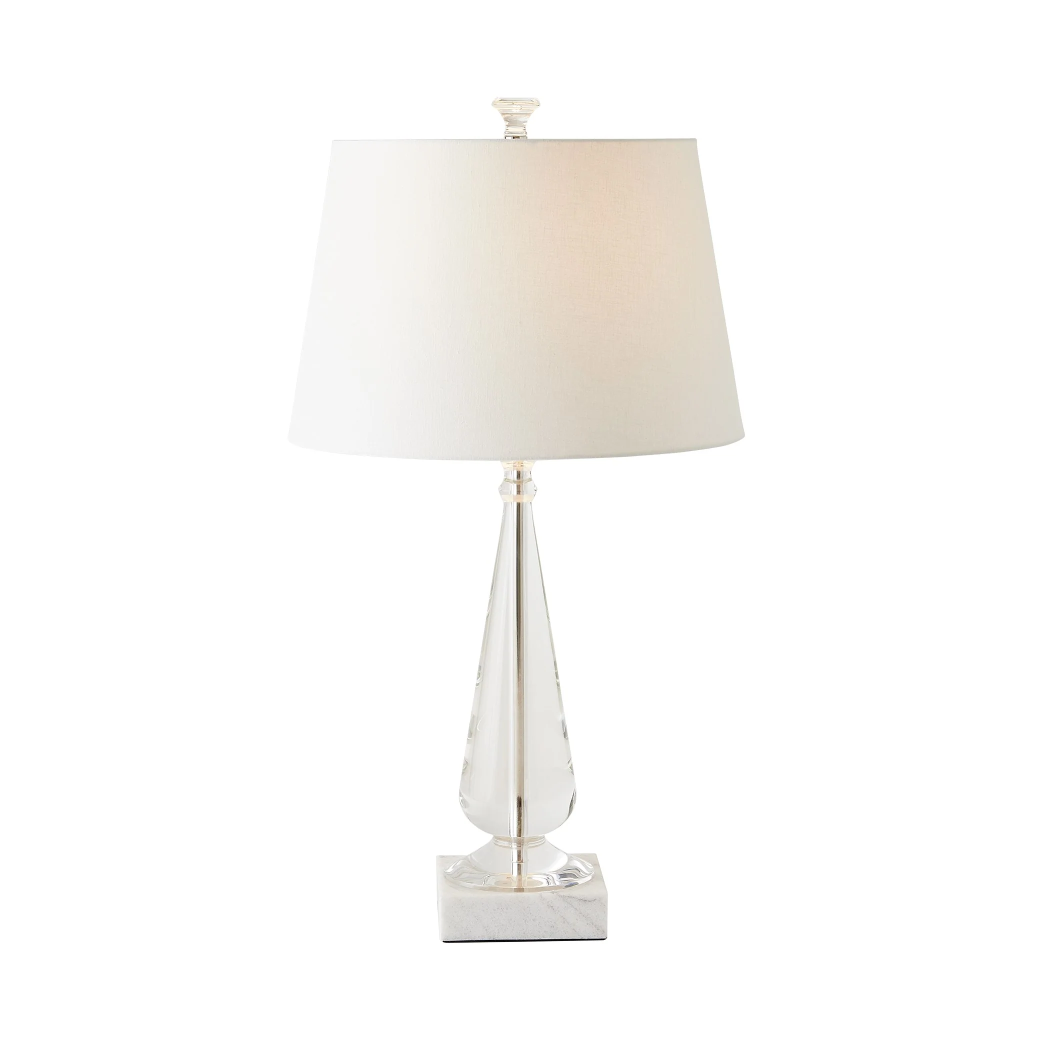 Global Views Tapered Crystal Lamp w/Marble Base - Image 7