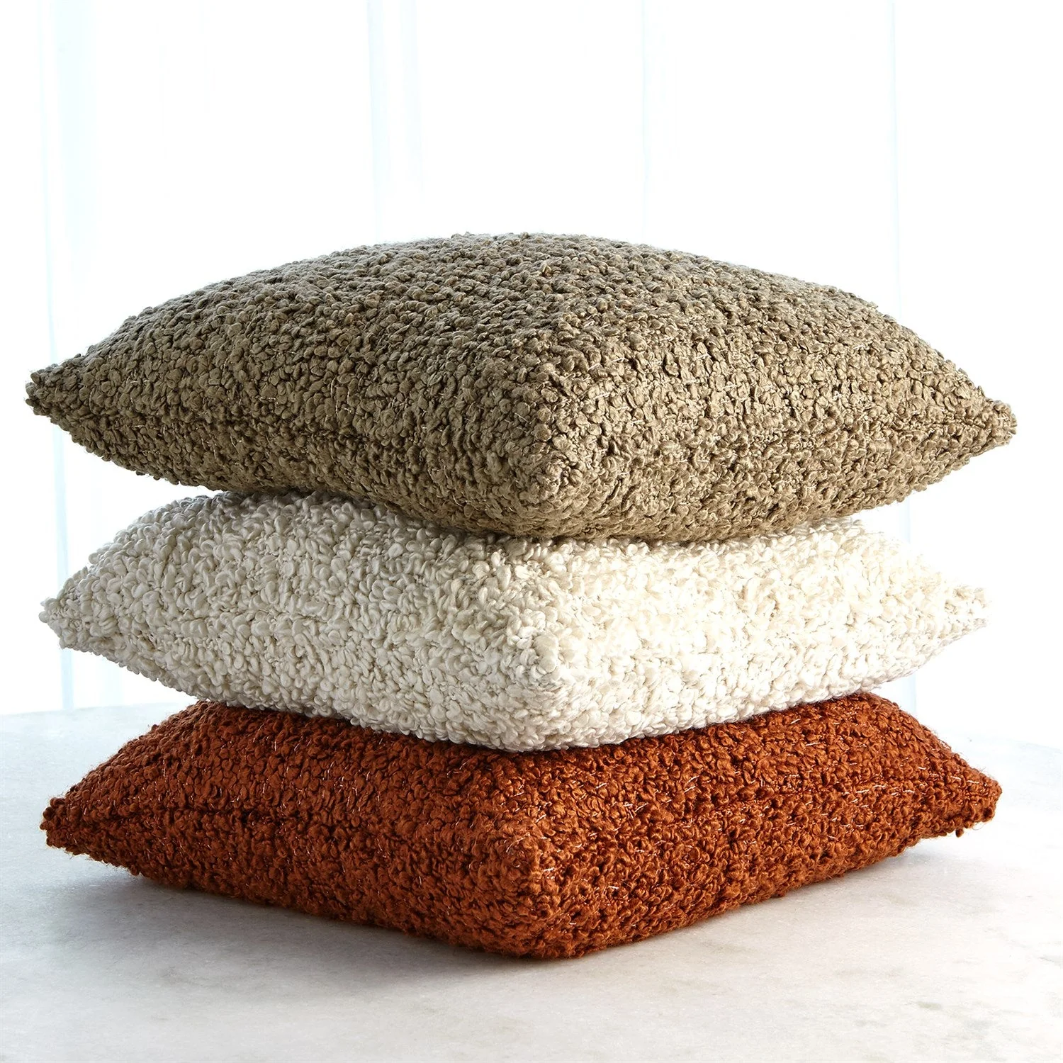 Global Views Textured Boucle Pillow - Natural - Image 9