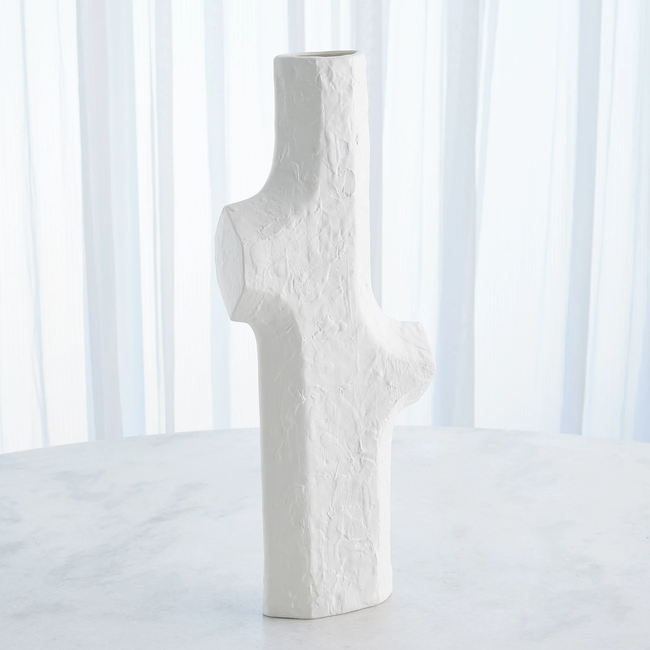 Global Views Tiered Trunk Vase Matte White - Image 9