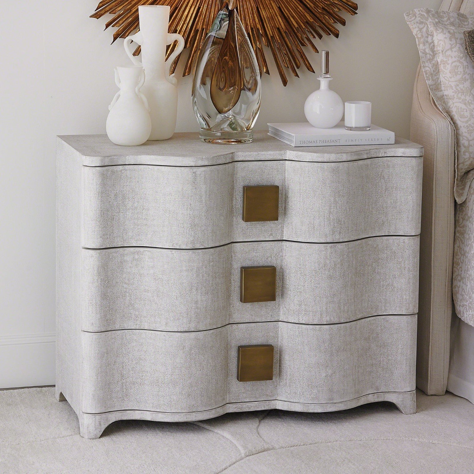 Global Views Toile Linen Chest - Image 3