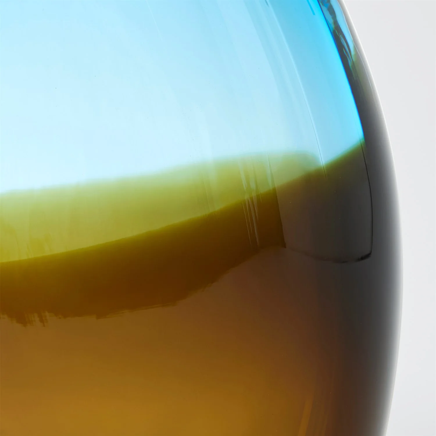 Global Views Topaz Blue Oval Vase - Image 3
