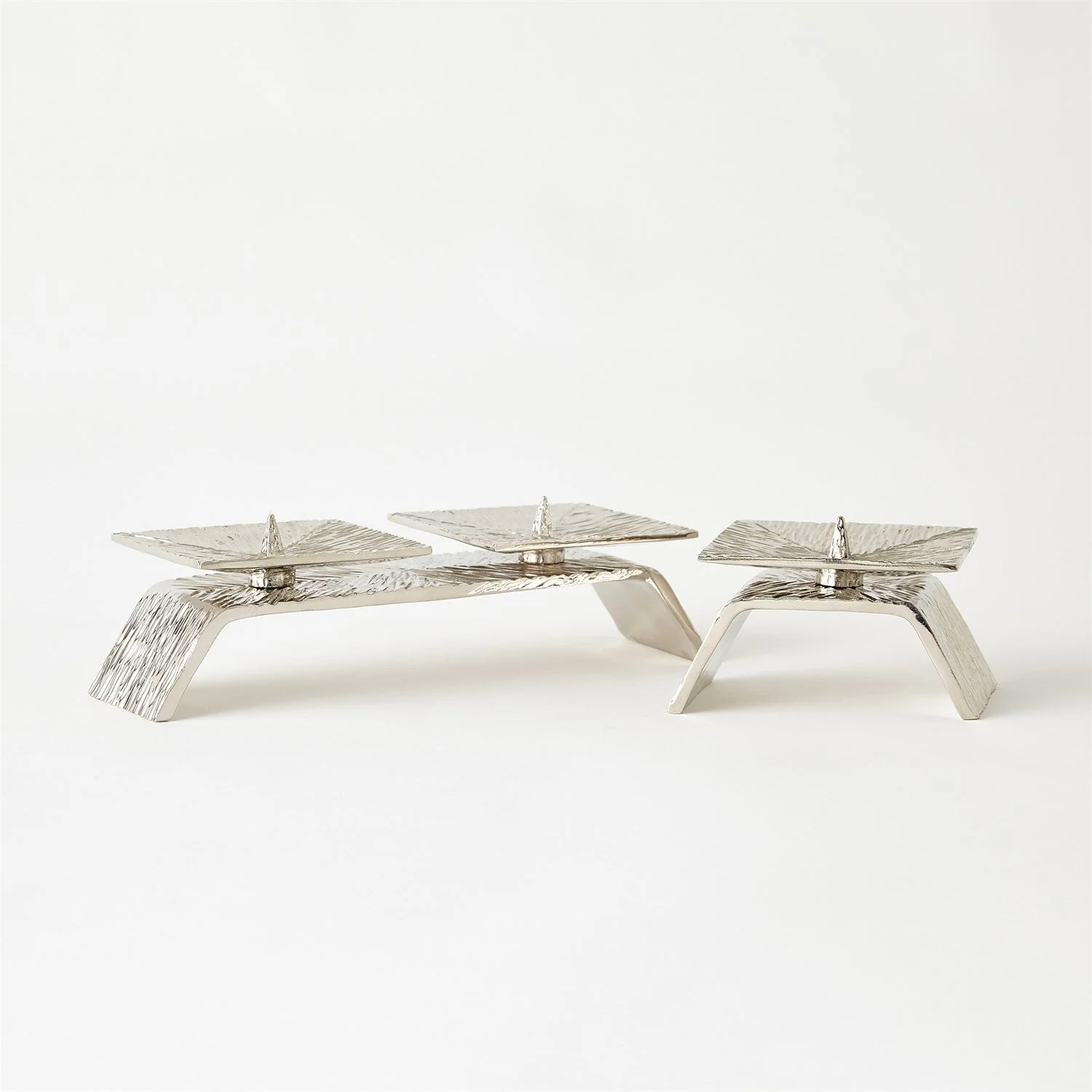 Global Views Nickel Torch Candleholder Clearance - Image 2