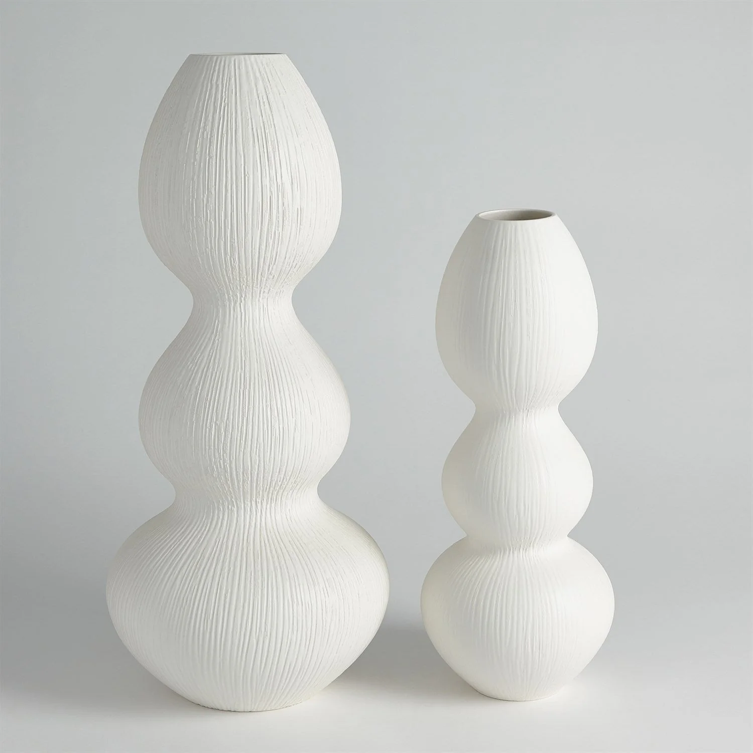 Global Views Torch Vase - Matte White - Image 2