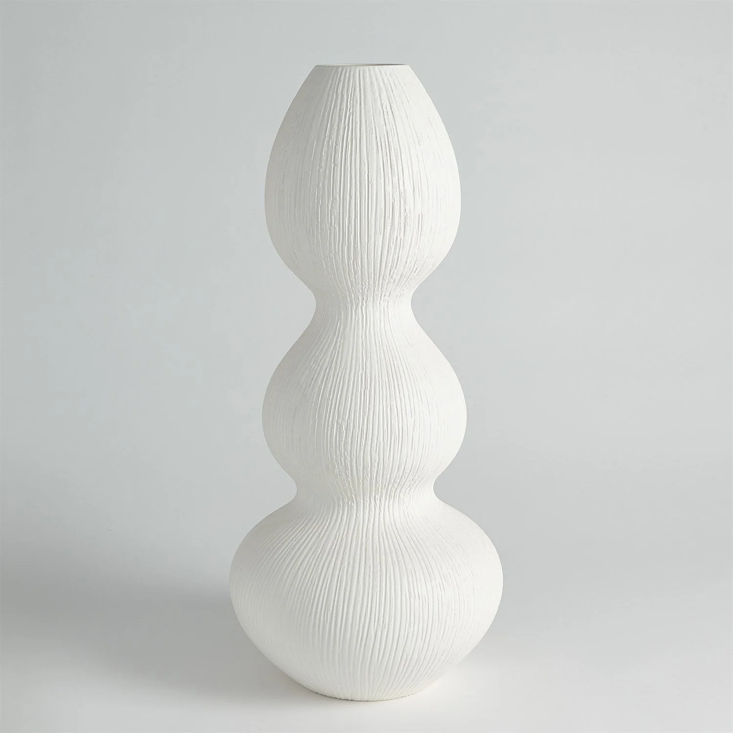 Global Views Torch Vase - Matte White - Image 4