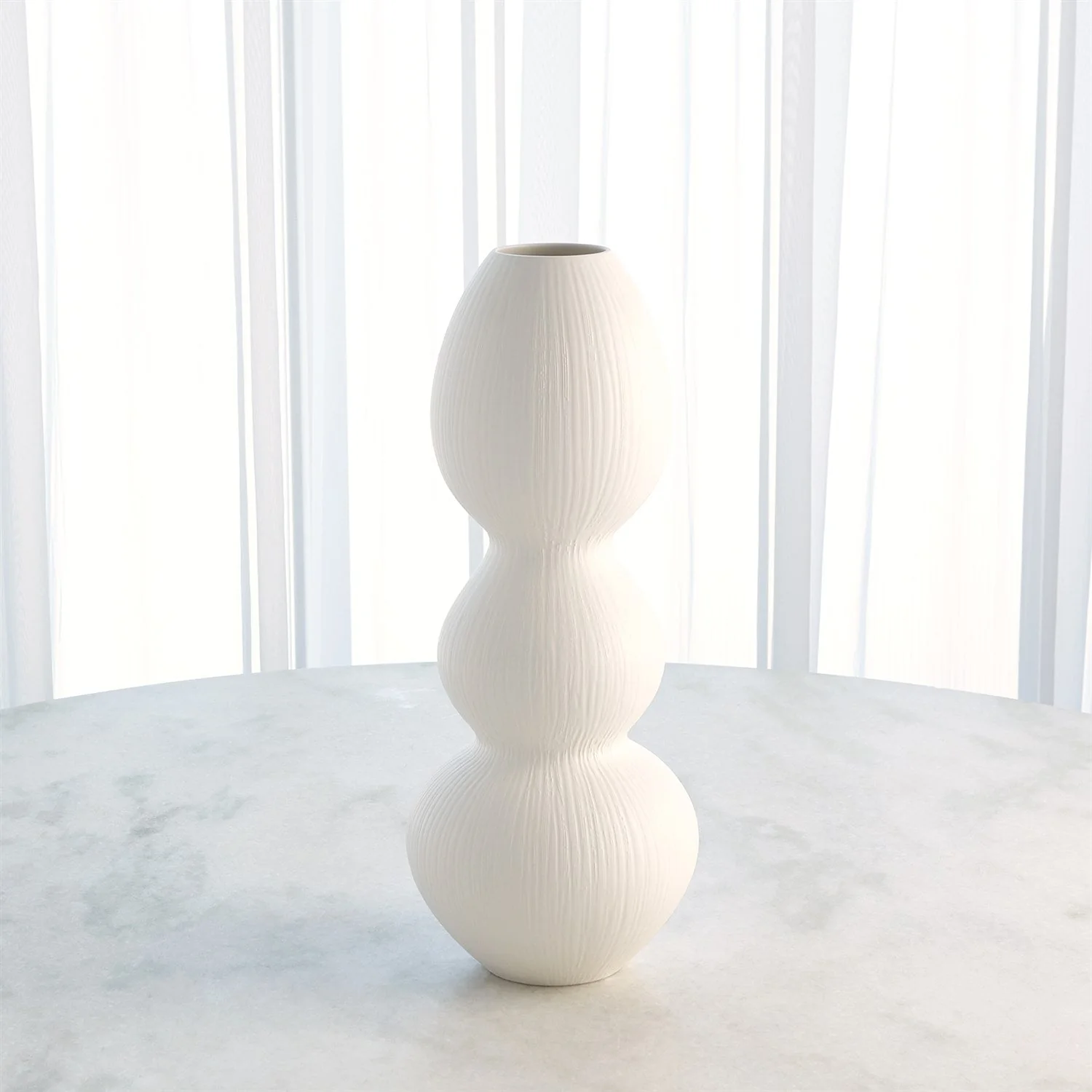 Global Views Torch Vase - Matte White - Image 5