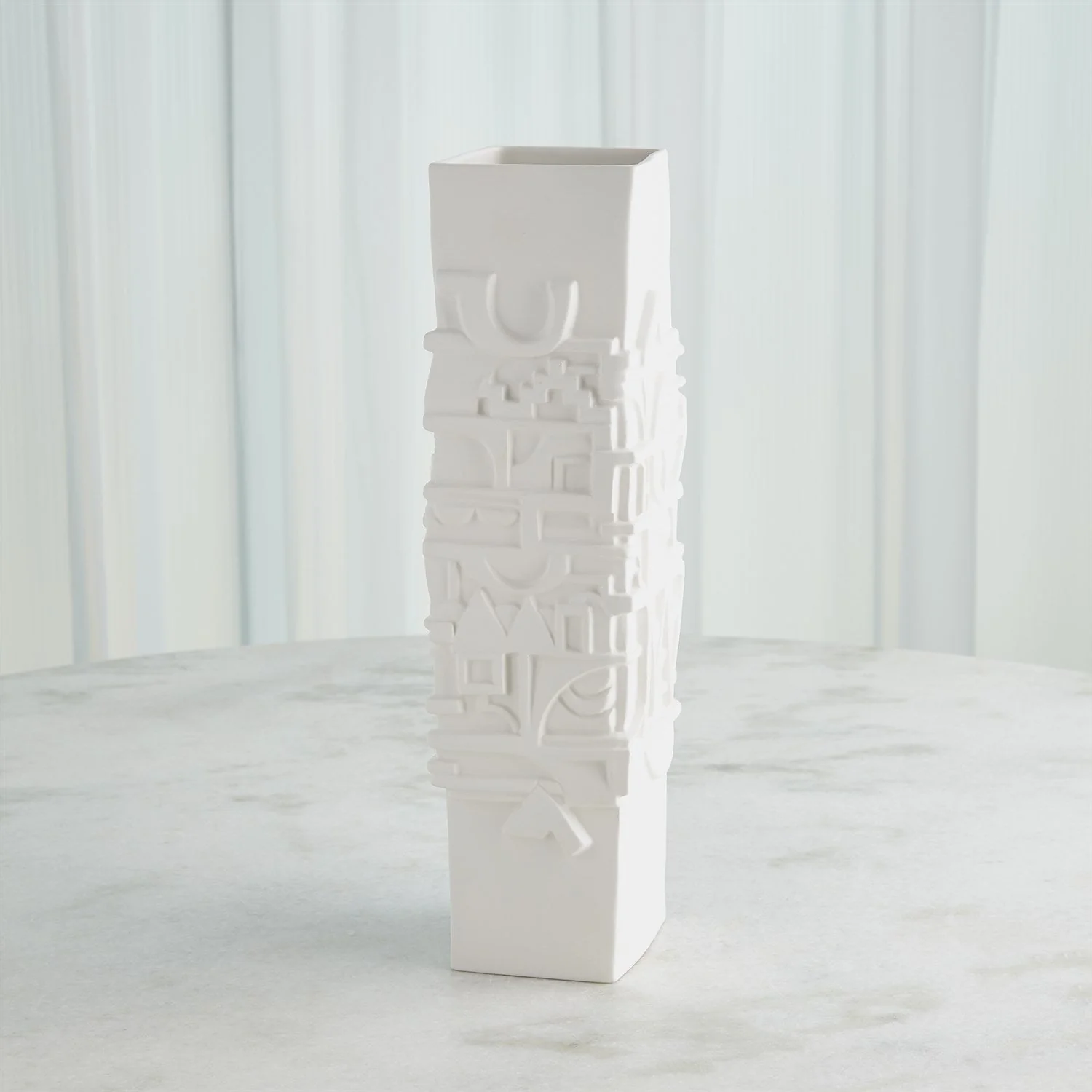 Global Views Totem Vase - Matte White Clearance - Image 4