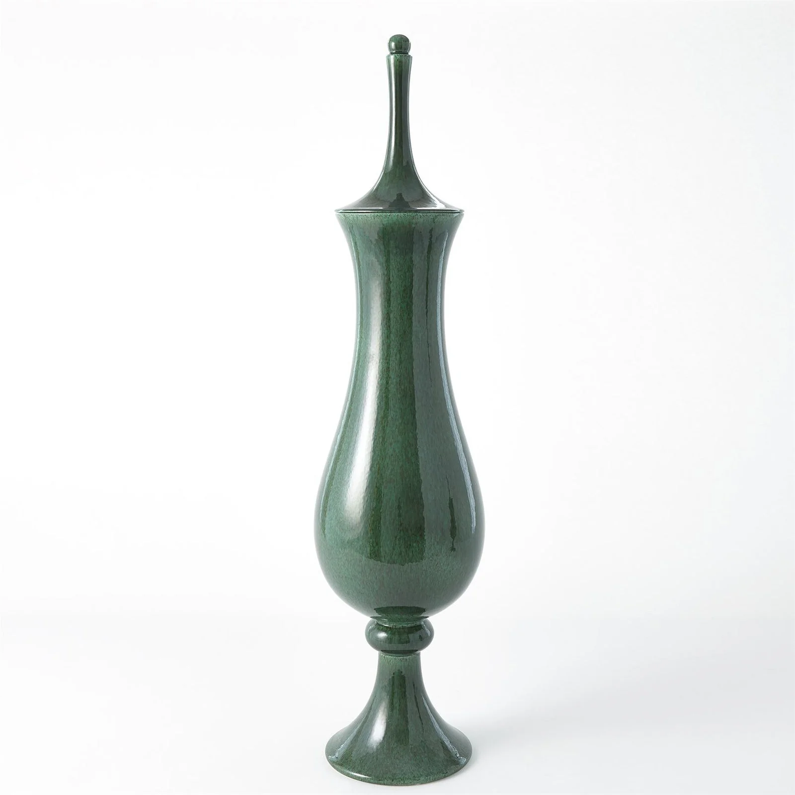 Global Views Tower Jar-Emerald - Image 2