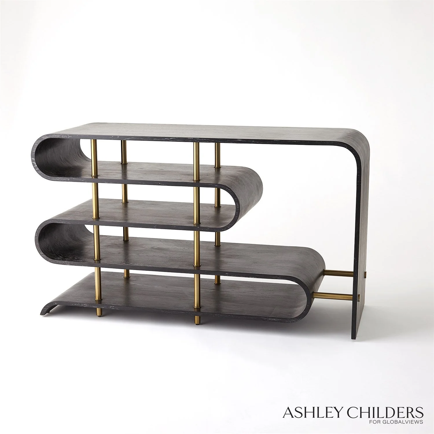 Global Views Traverse Console Table - Ebony Cerused by Ashley Childers - Image 3