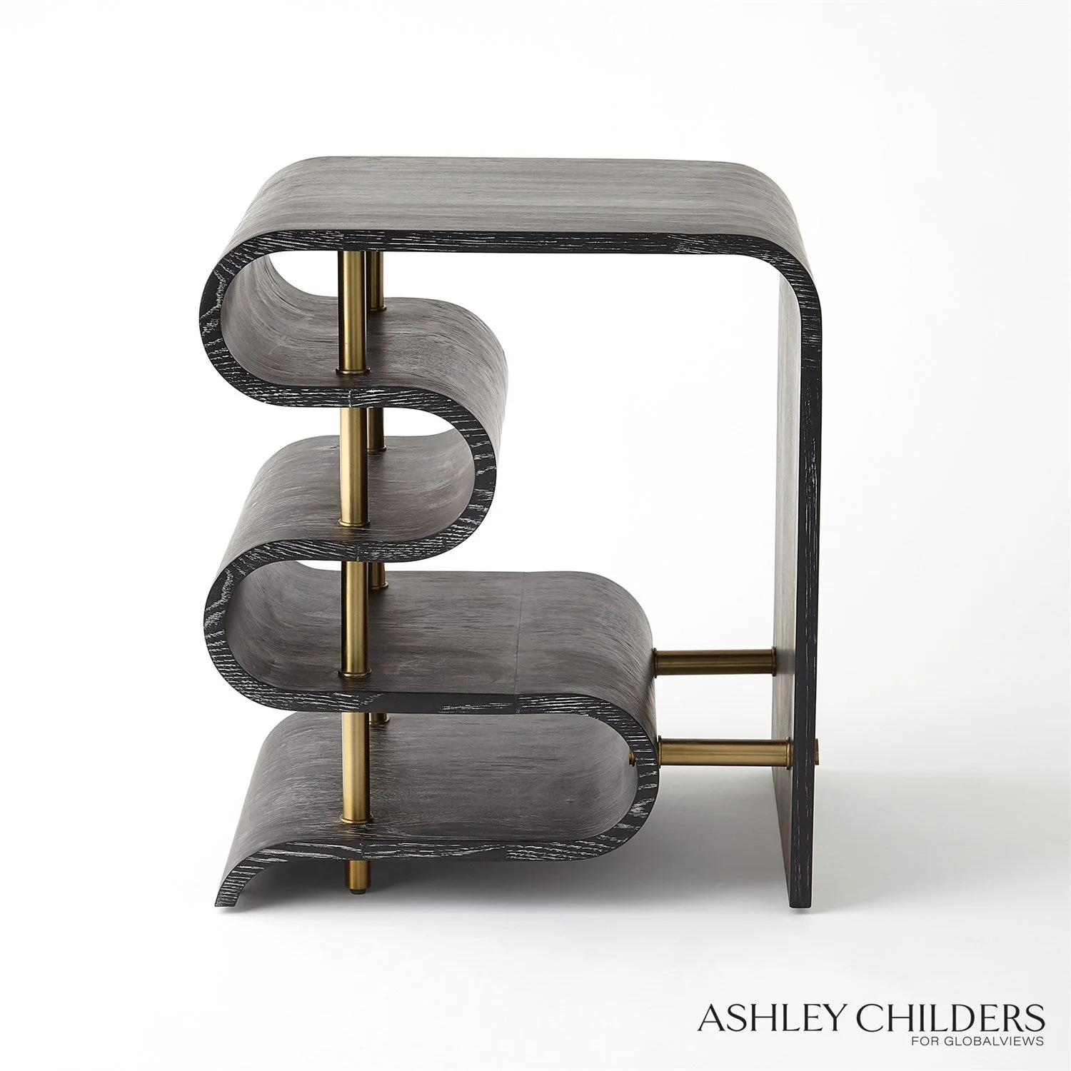 Global Views Traverse Side Table - Ebony Cerused by Ashley Childers - Image 2