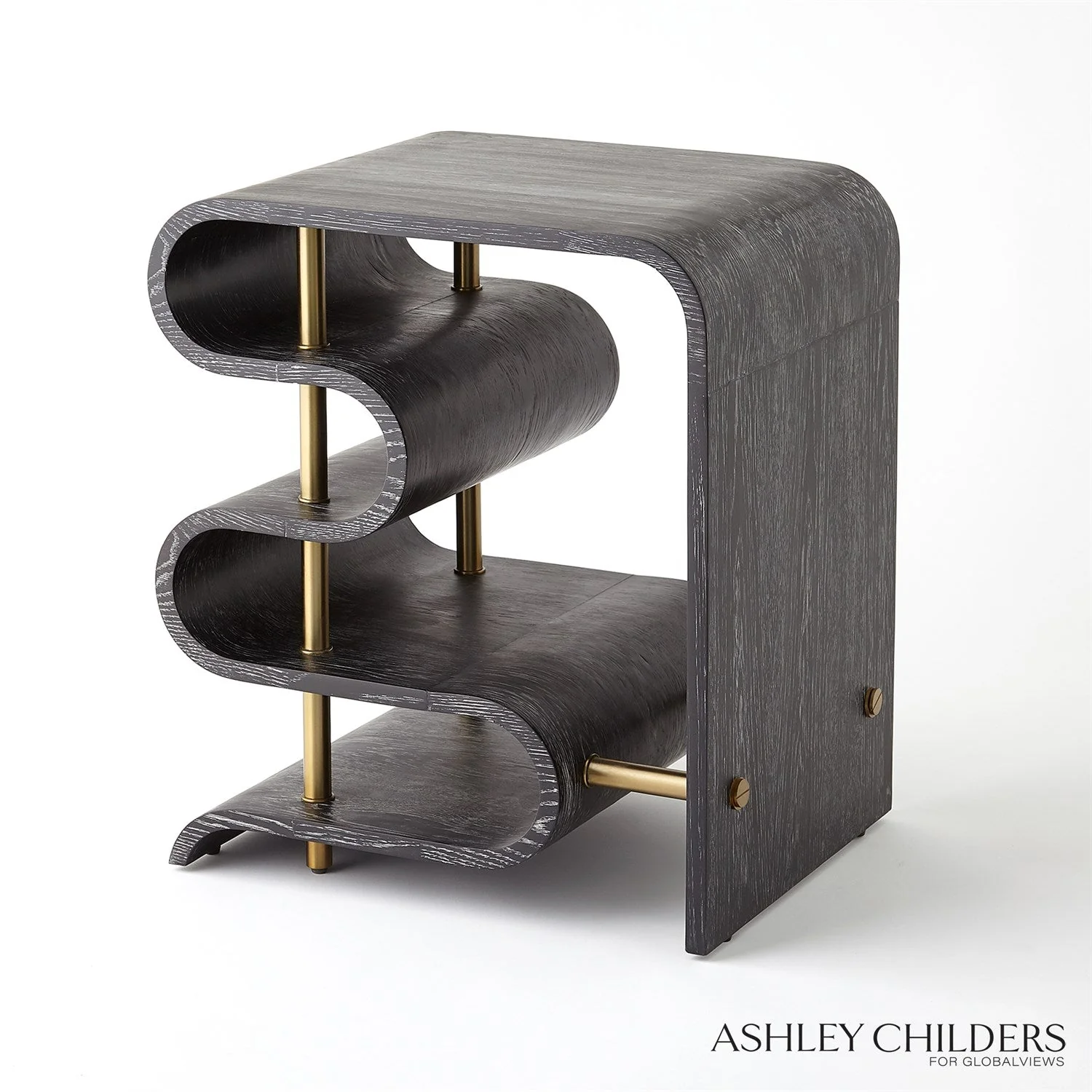 Global Views Traverse Side Table - Ebony Cerused by Ashley Childers - Image 3