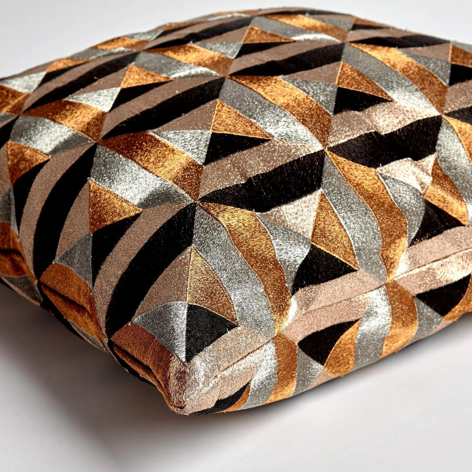 Global Views Triangle Marquetry Pillow - Image 2