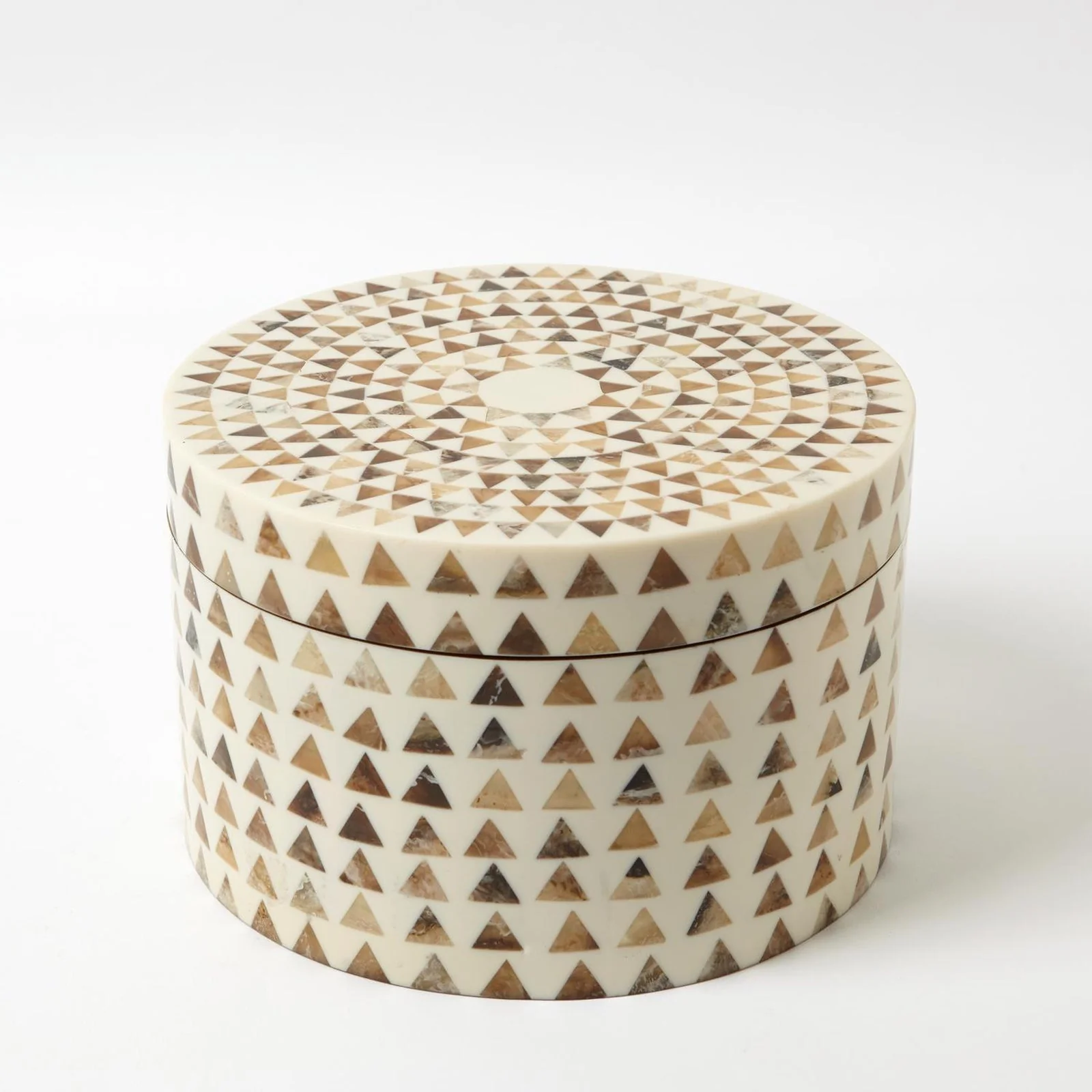 Global Views Triangle Stripe Box Round - Image 2
