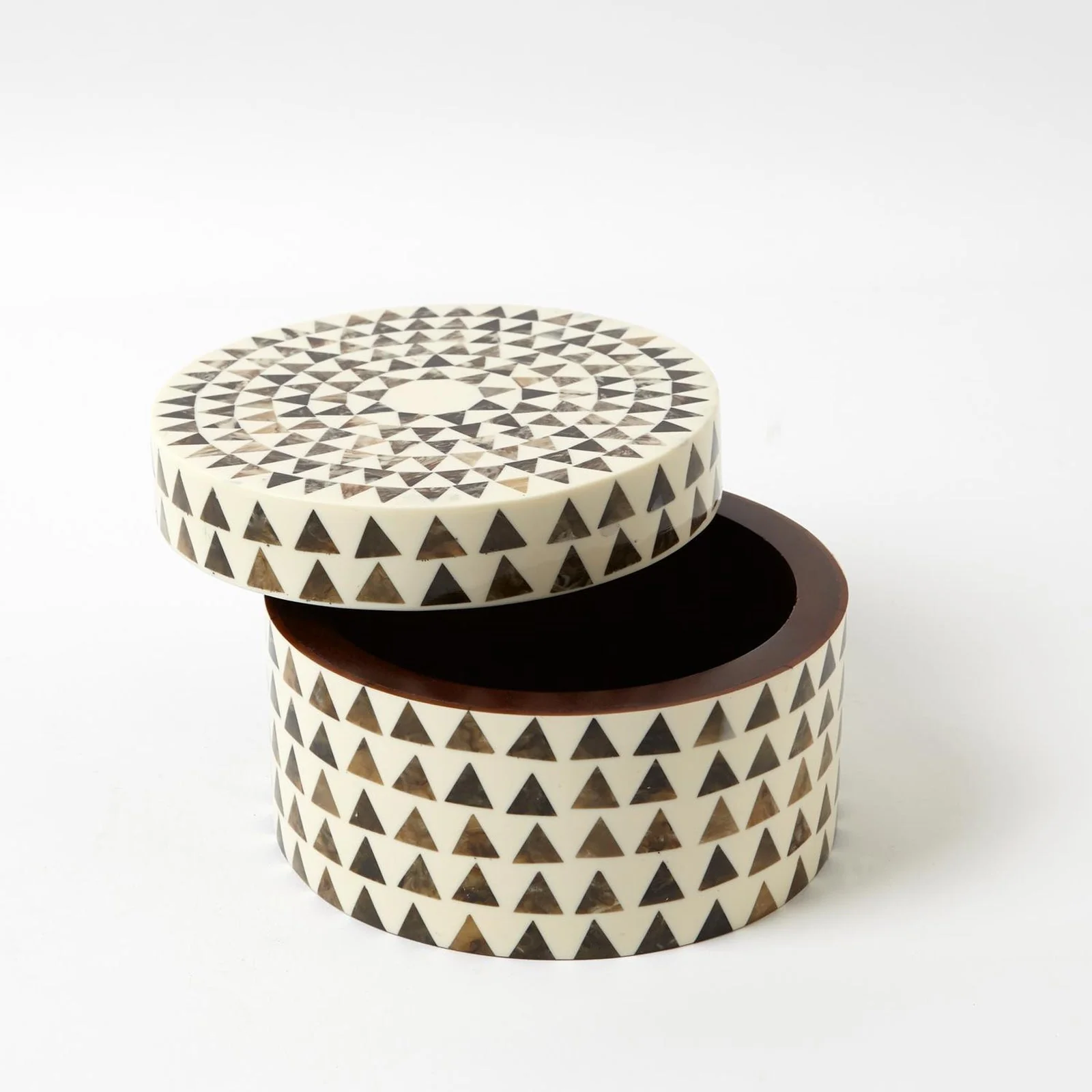 Global Views Triangle Stripe Box Round - Image 3