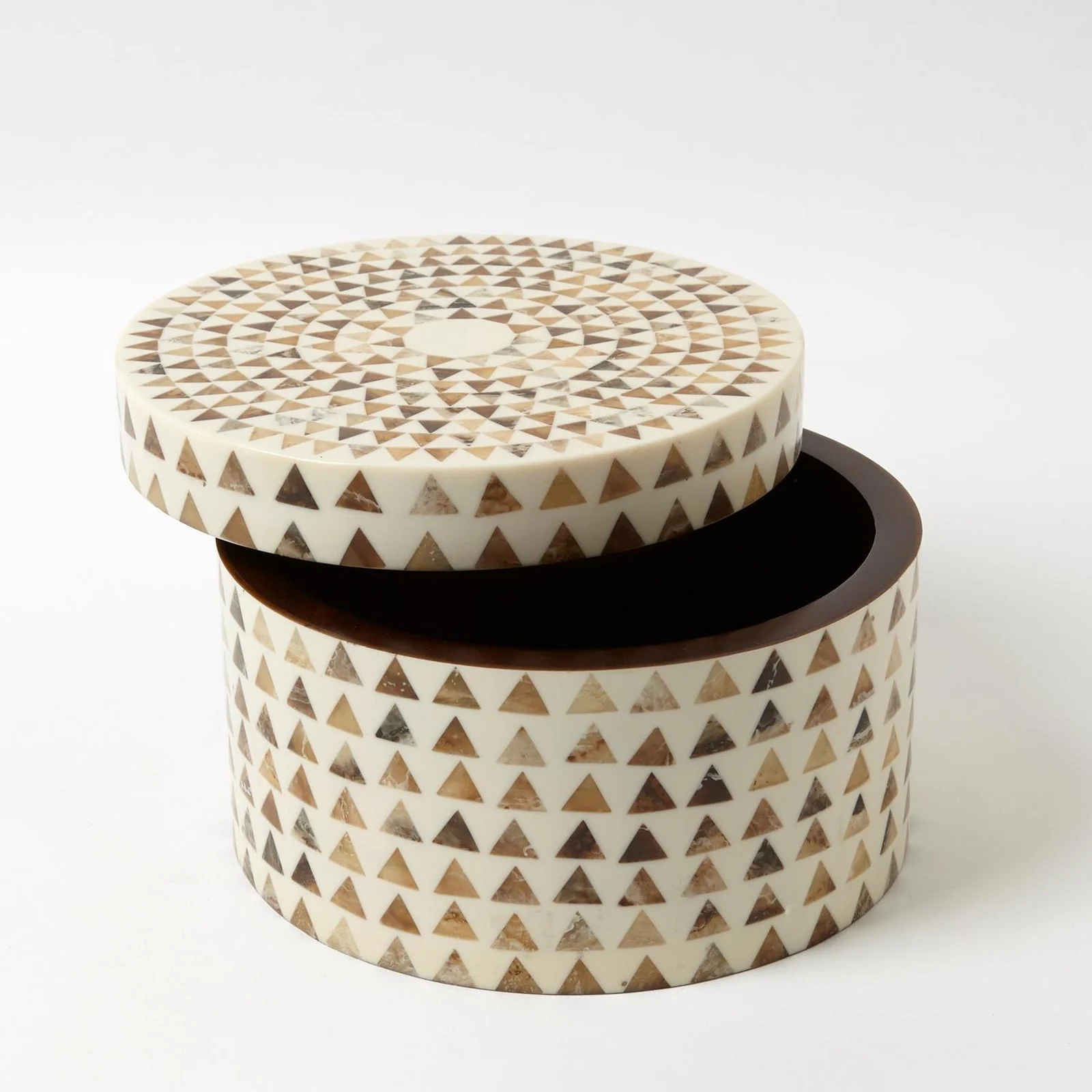 Global Views Triangle Stripe Box Round - Image 4