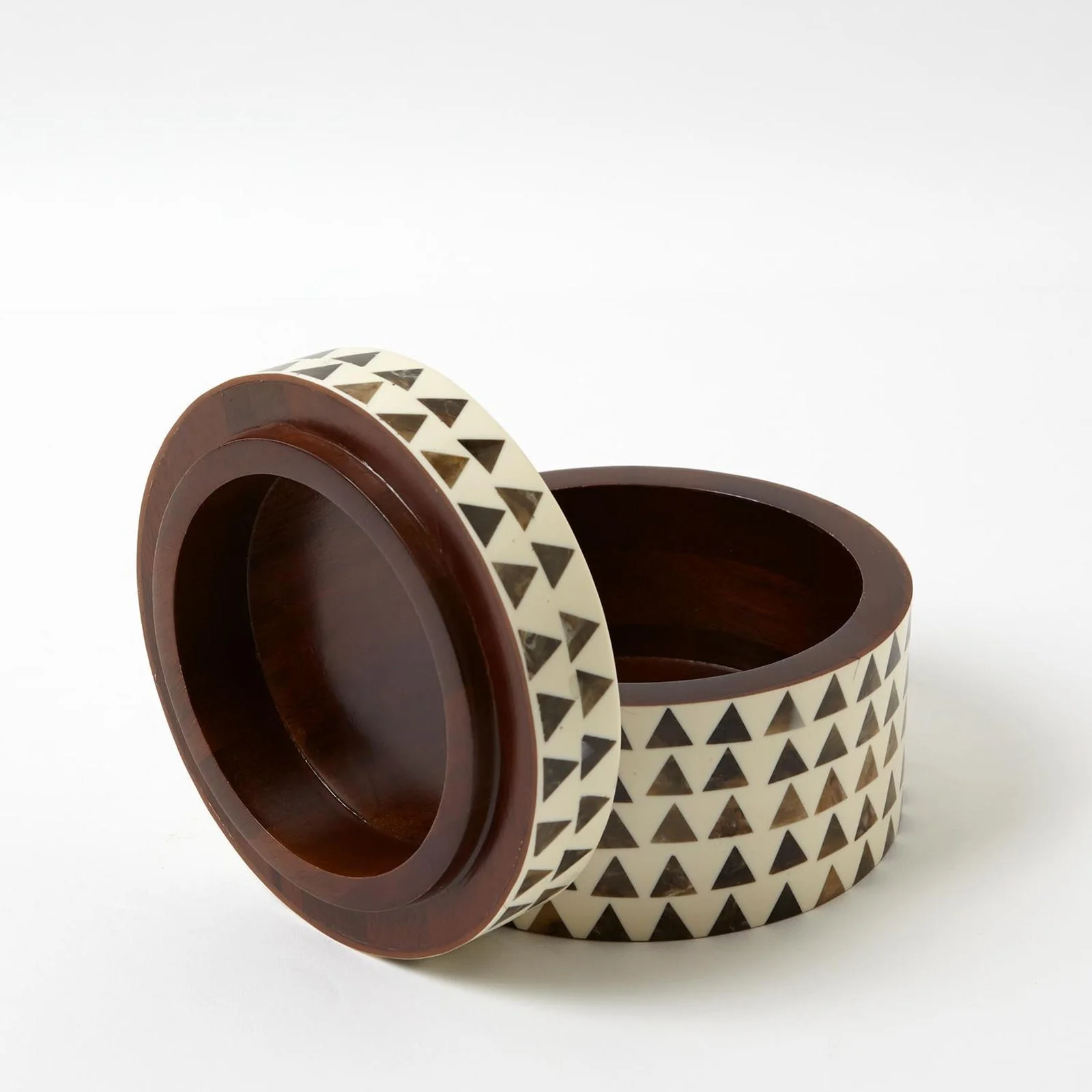 Global Views Triangle Stripe Box Round - Image 6