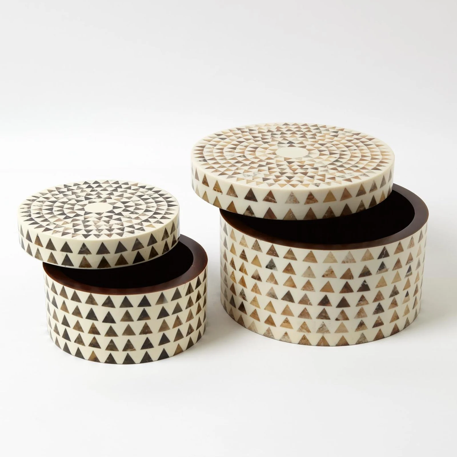 Global Views Triangle Stripe Box Round - Image 7