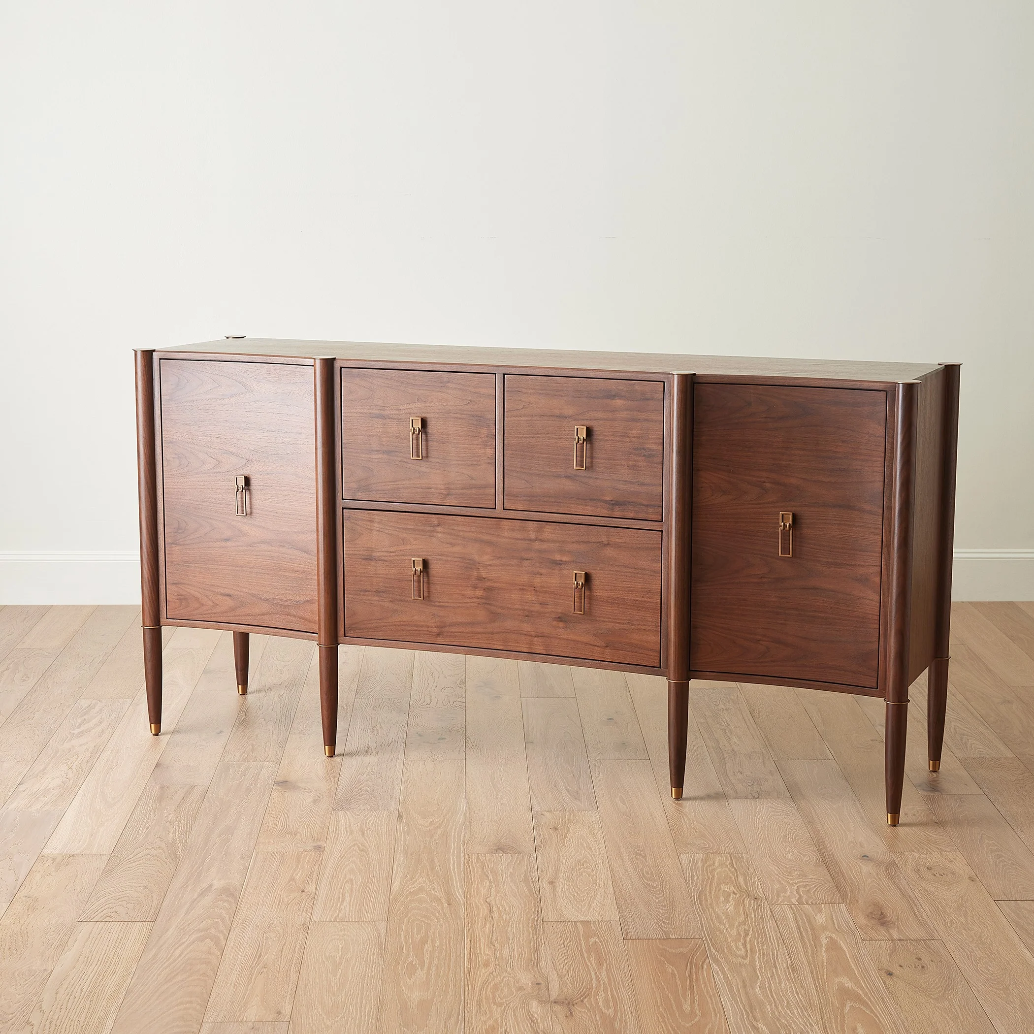 Global Views Triple Curve Cabinet Walnut - Image 13