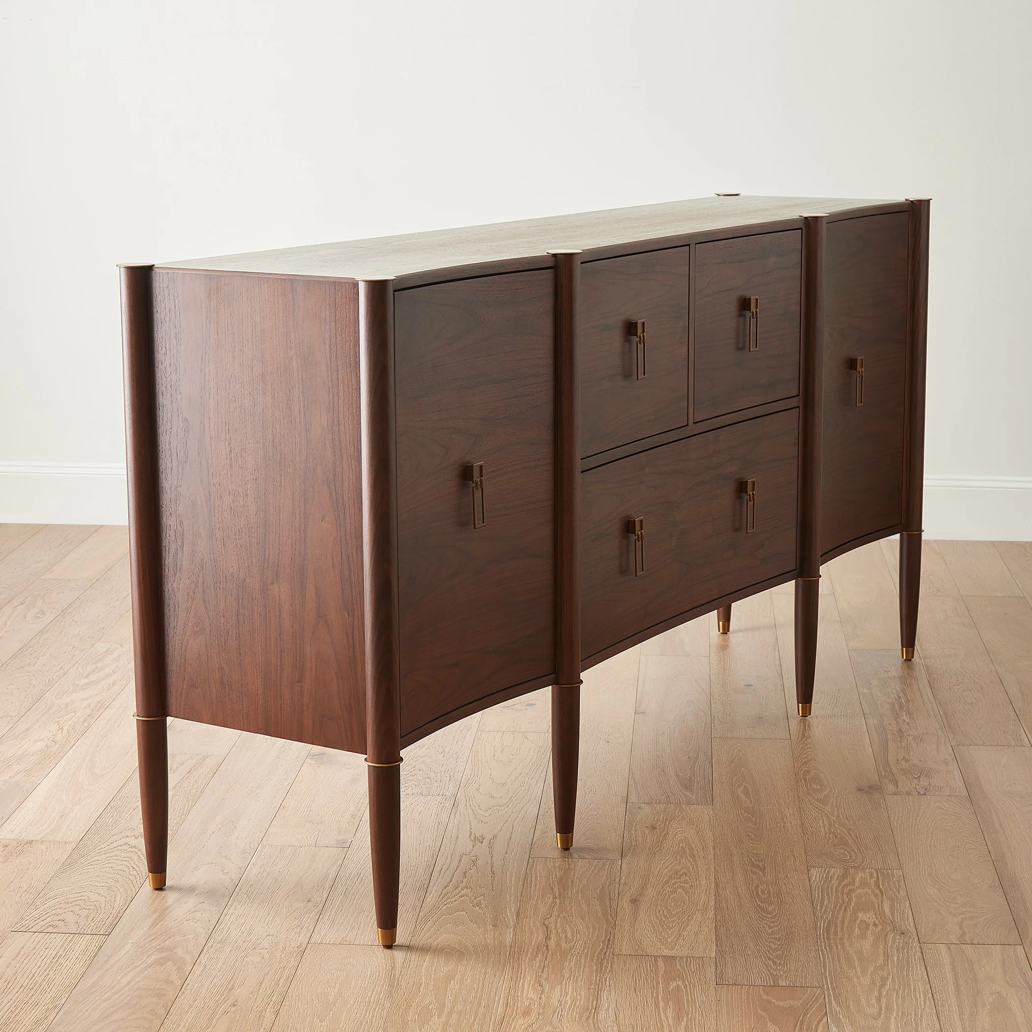 Global Views Triple Curve Cabinet Walnut - Image 14